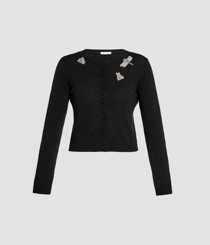 Embellished Crew Neck Cardigan sold by ERDEM