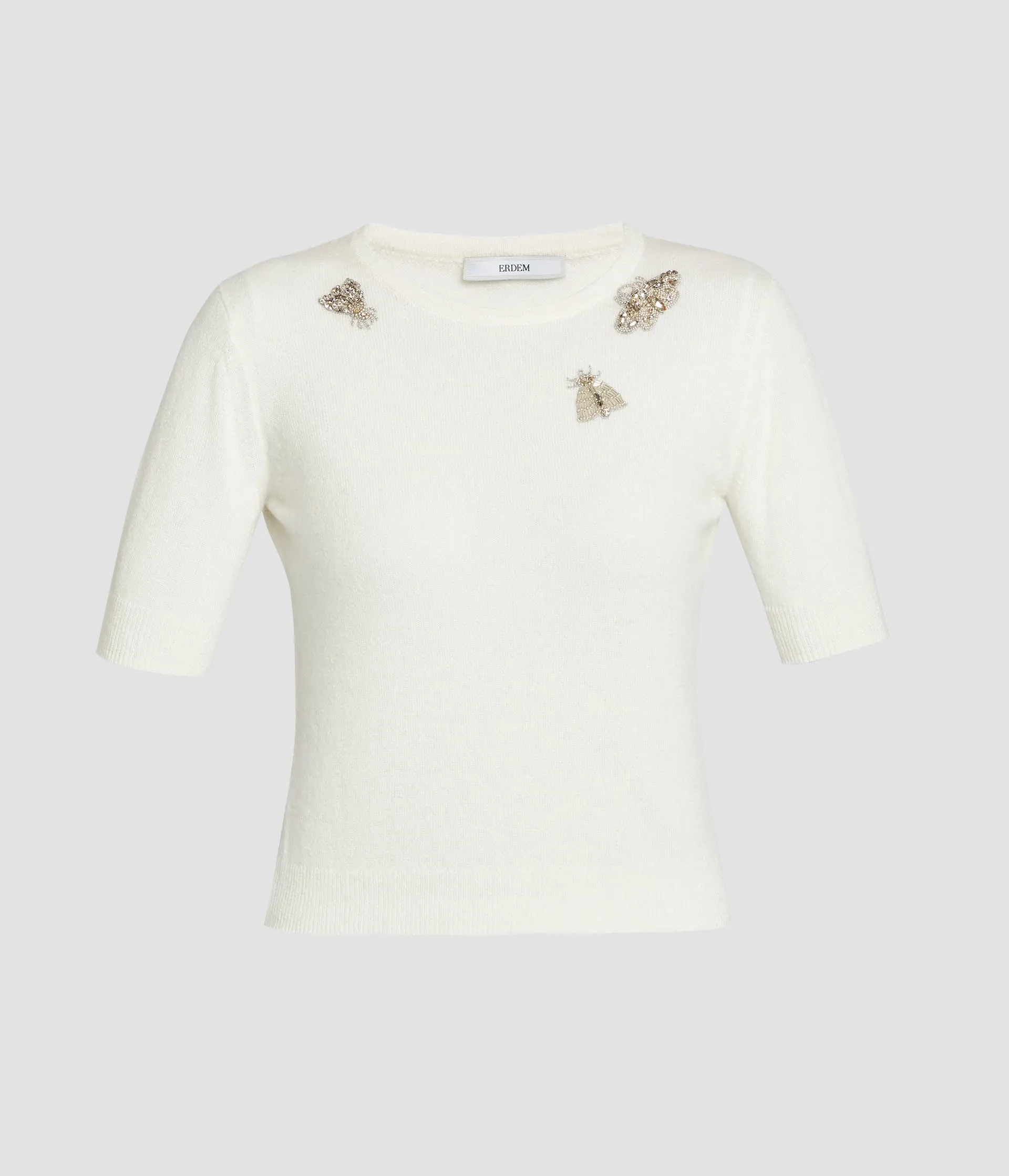 Embellished Short Sleeve Knit Top sold by ERDEM