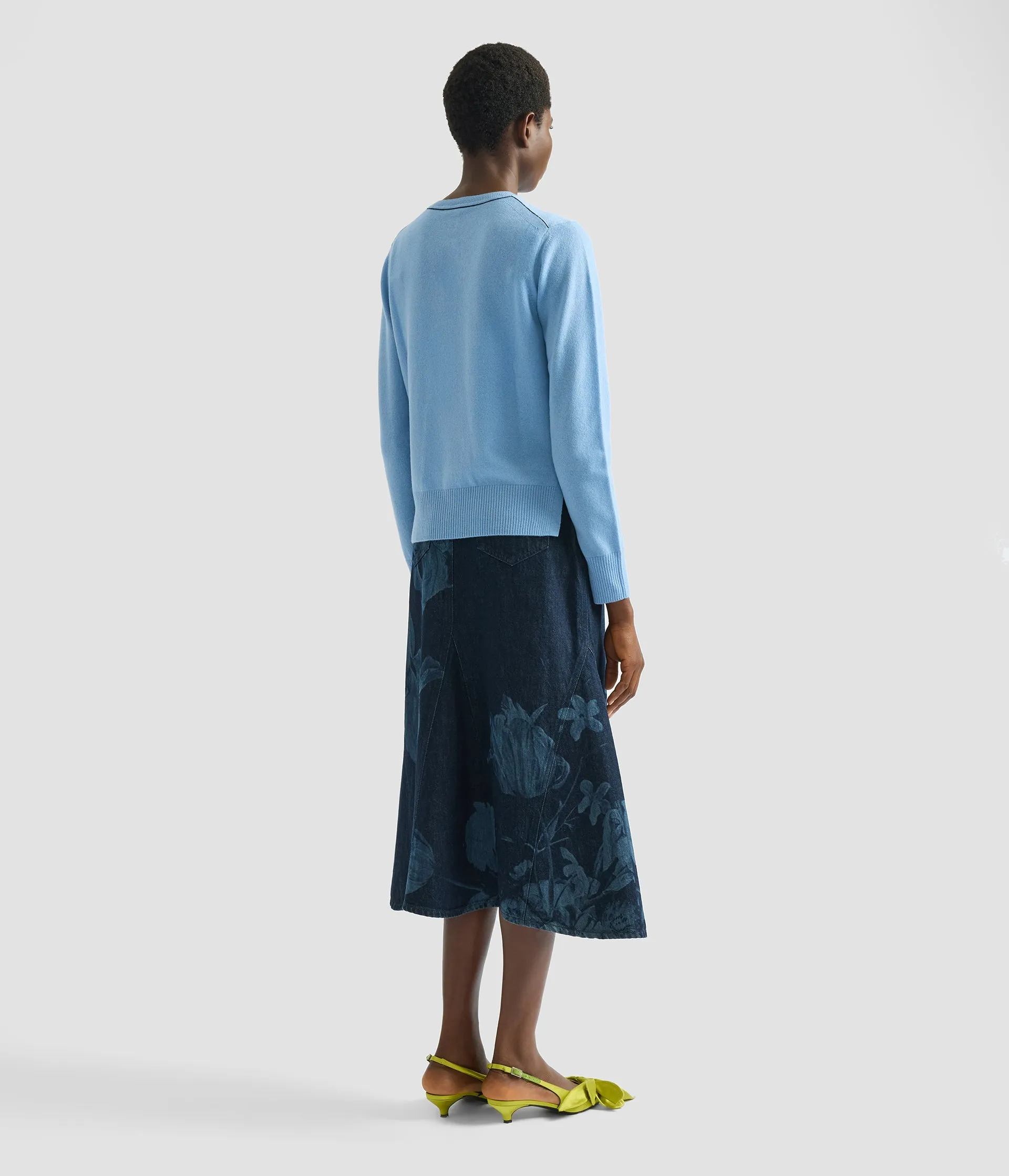 Cashmere Crew Neck Cardigan sold by ERDEM product image thumbnail 3