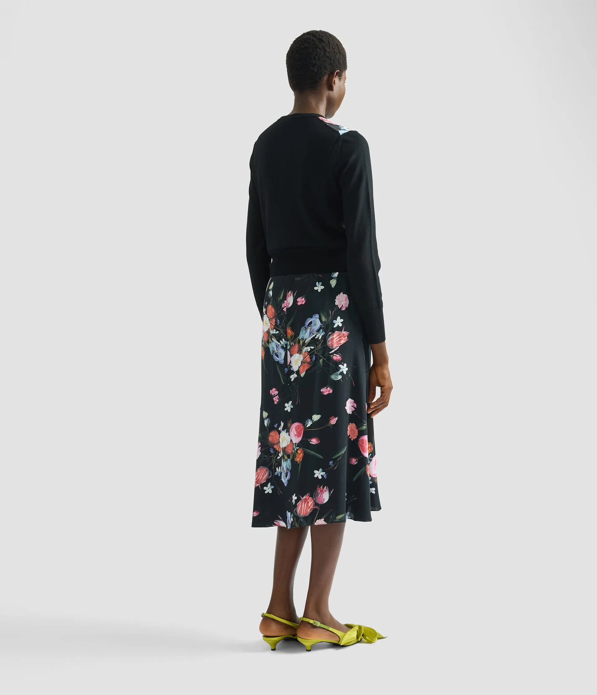 Floral Print Panel Cropped Cardigan sold by ERDEM product image thumbnail 3