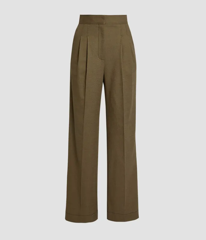 Crepe Wide Leg Trouser sold by ERDEM
