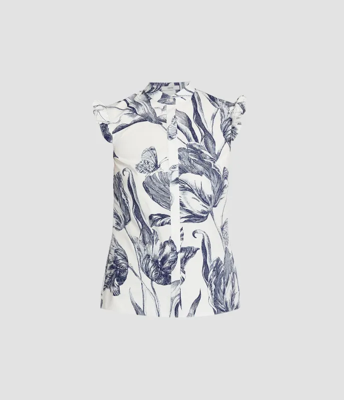 Floral Print Sleeveless Top sold by ERDEM