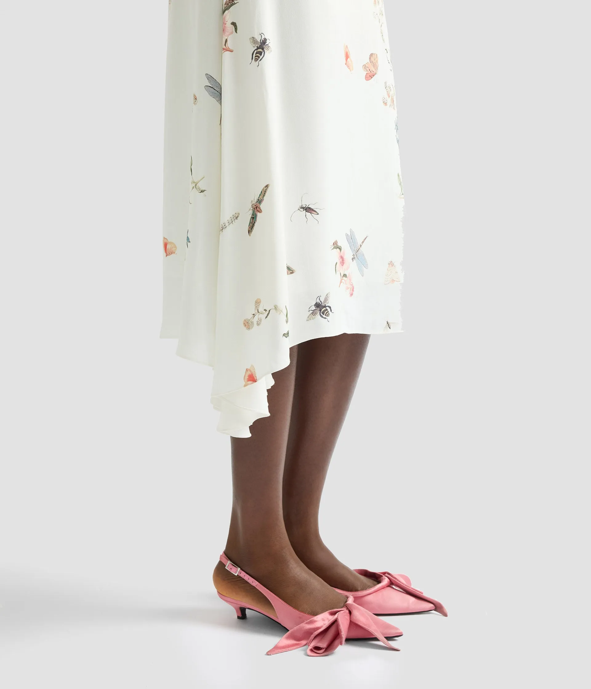 Printed Crepe Draped Midi Skirt sold by ERDEM product image thumbnail 4