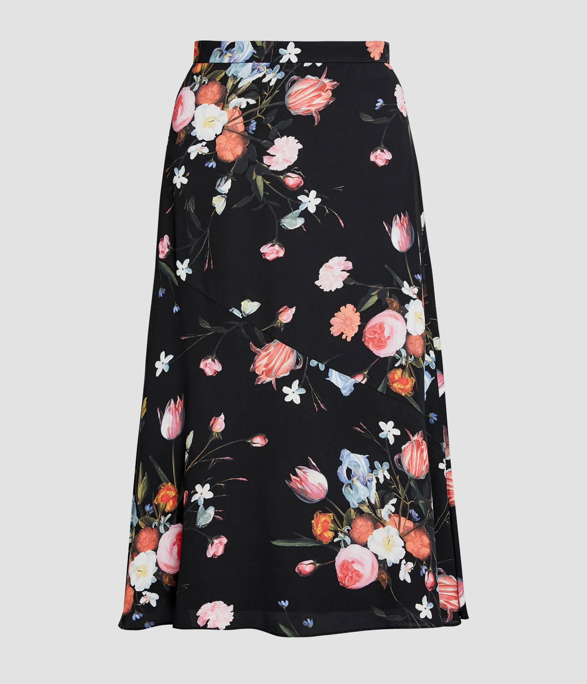 Floral Print Crepe A Line Midi Skirt sold by ERDEM