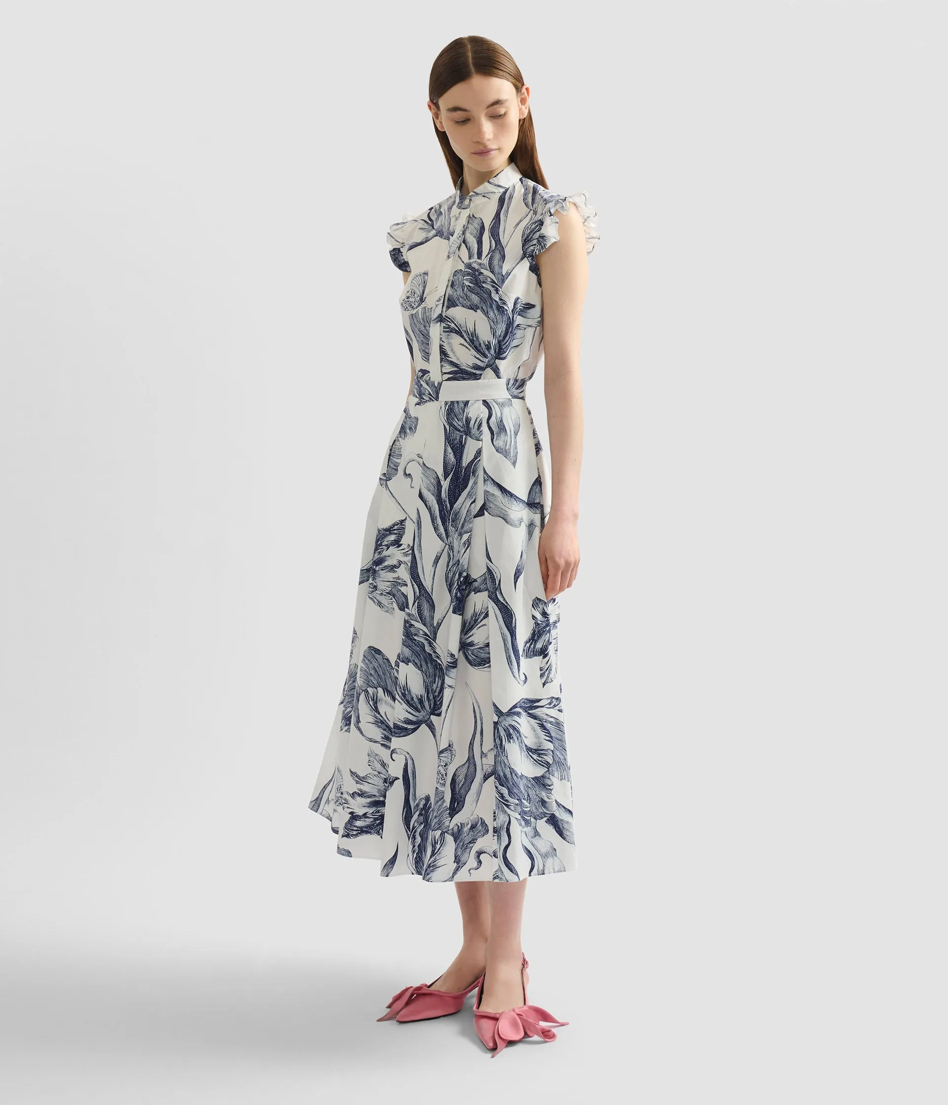 Floral Print Pleated Midi Skirt sold by ERDEM product image thumbnail 2