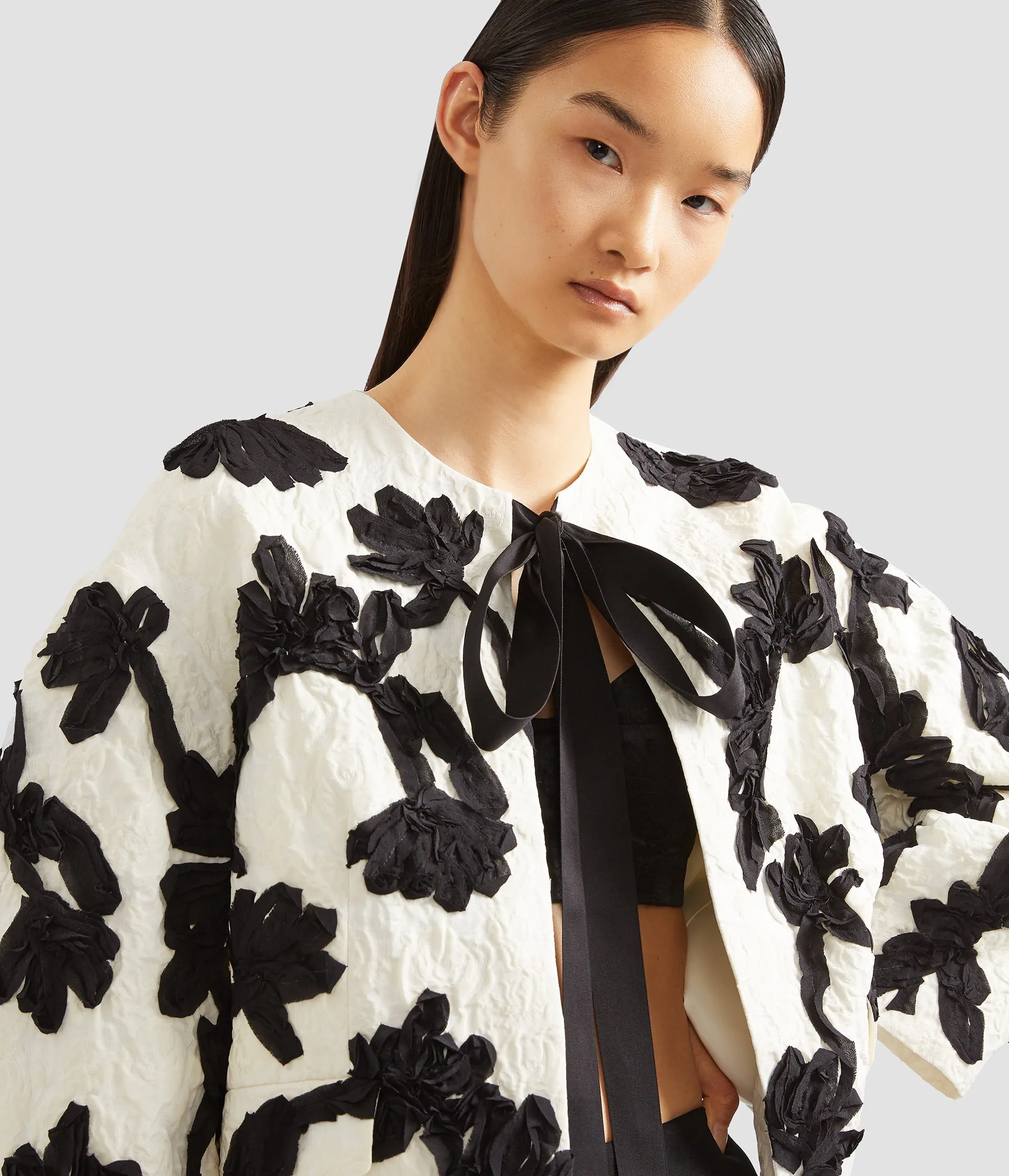 Embroidered Jacquard Cropped Jacket sold by ERDEM product image thumbnail 5
