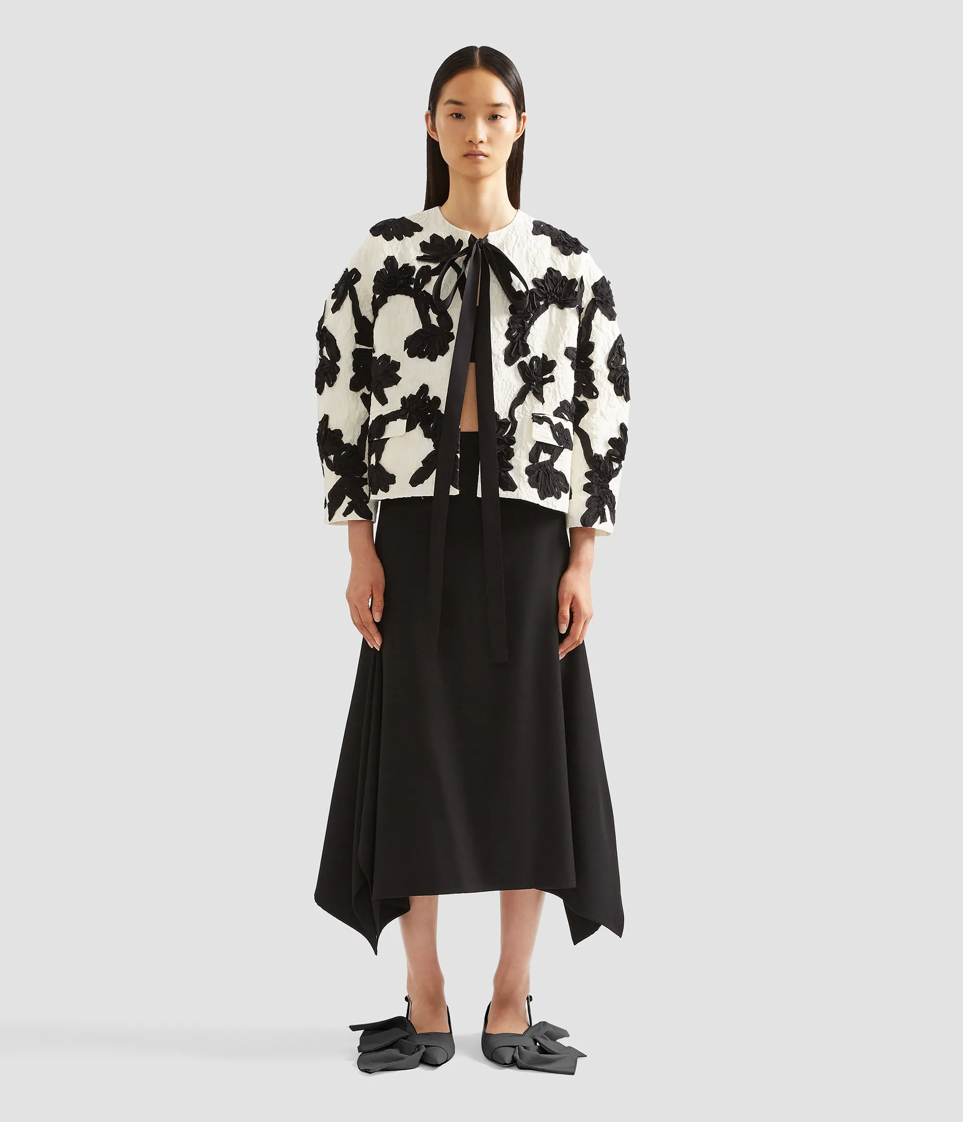 Embroidered Jacquard Cropped Jacket sold by ERDEM product image thumbnail 4
