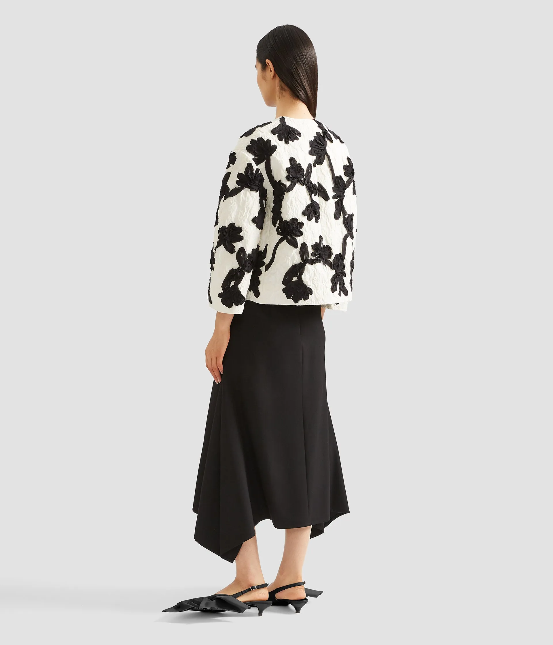 Embroidered Jacquard Cropped Jacket sold by ERDEM product image thumbnail 3