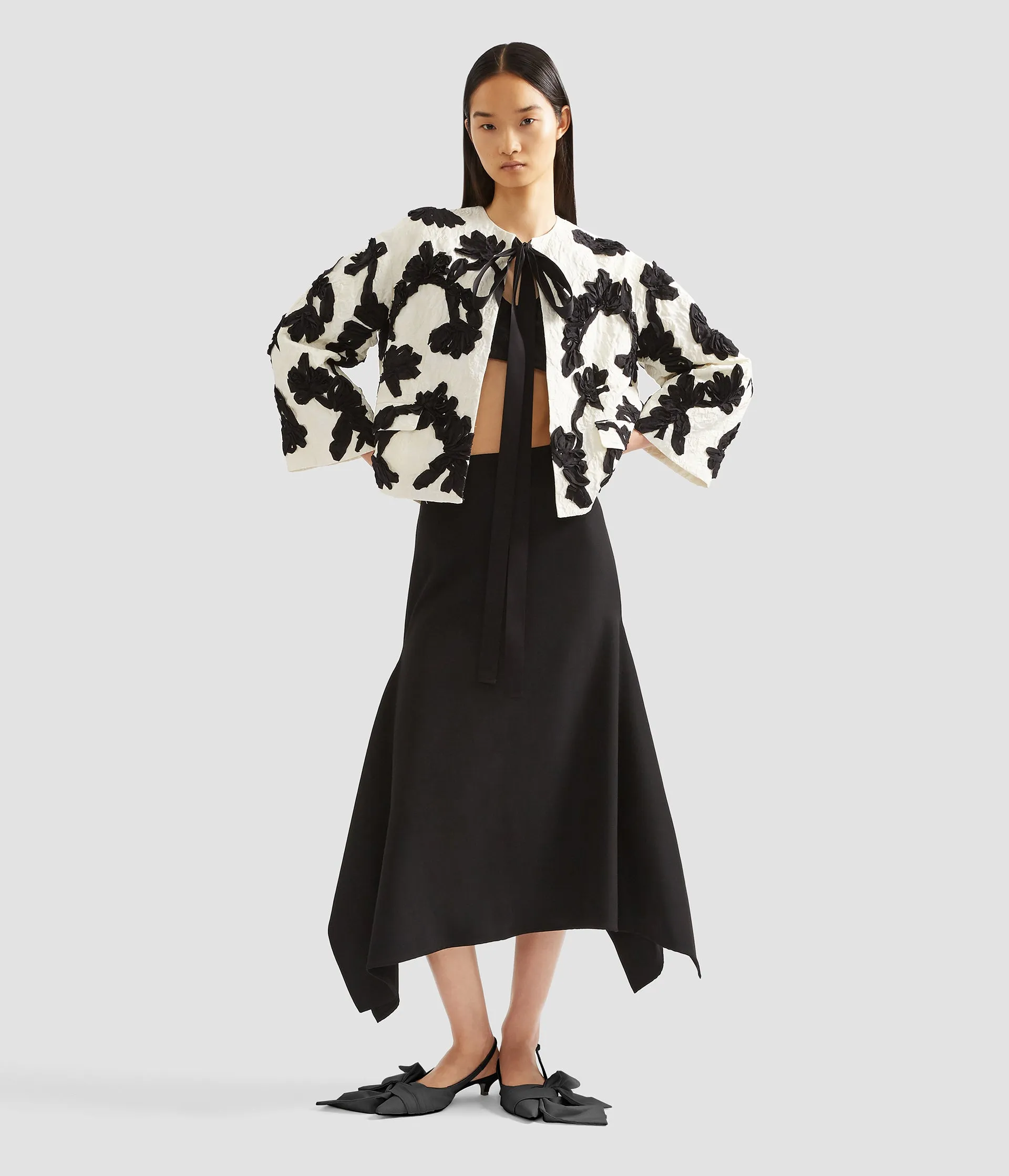 Embroidered Jacquard Cropped Jacket sold by ERDEM product image thumbnail 2