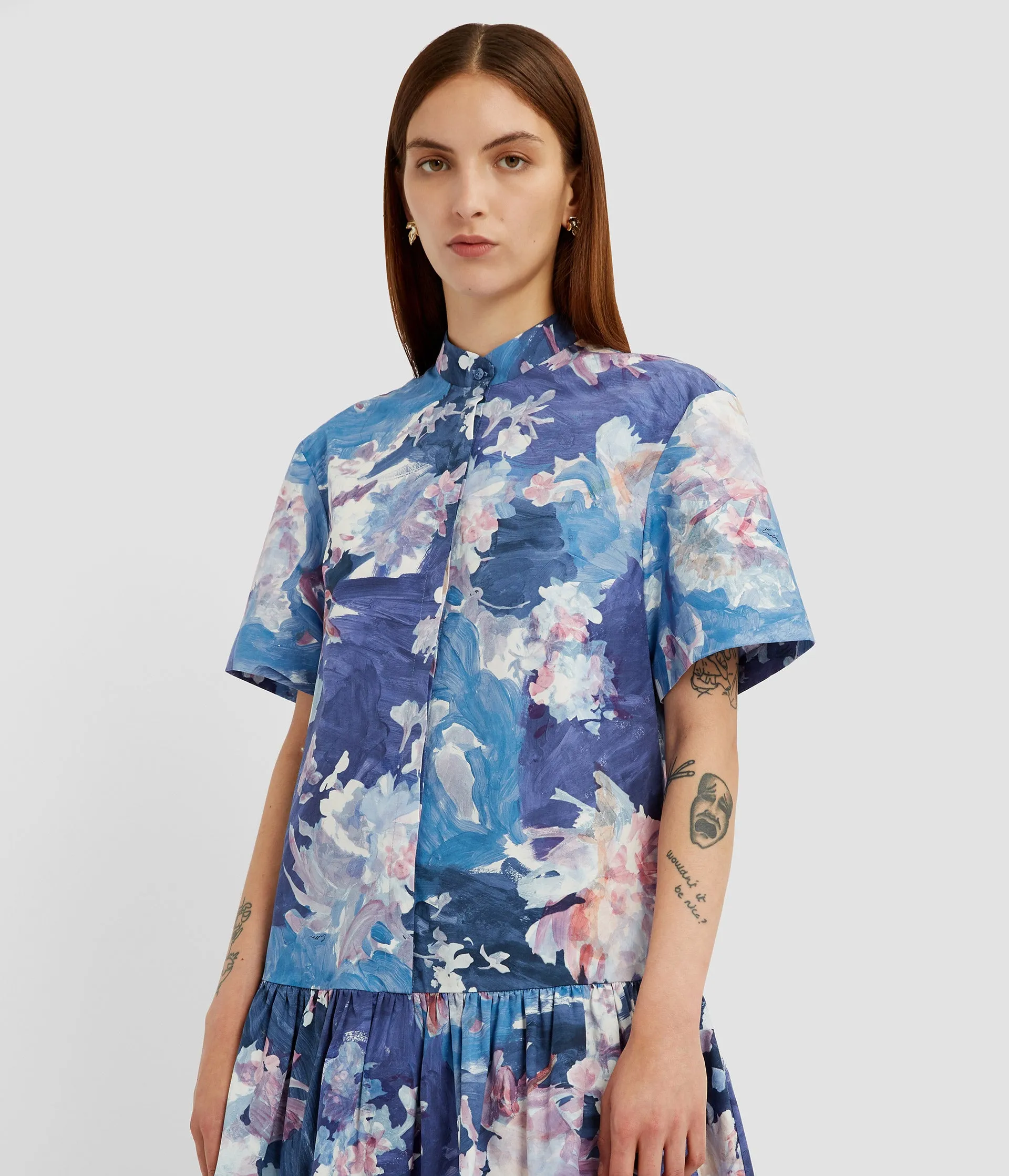Floral Print Peplum Mini Dress sold by ERDEM product image thumbnail 4