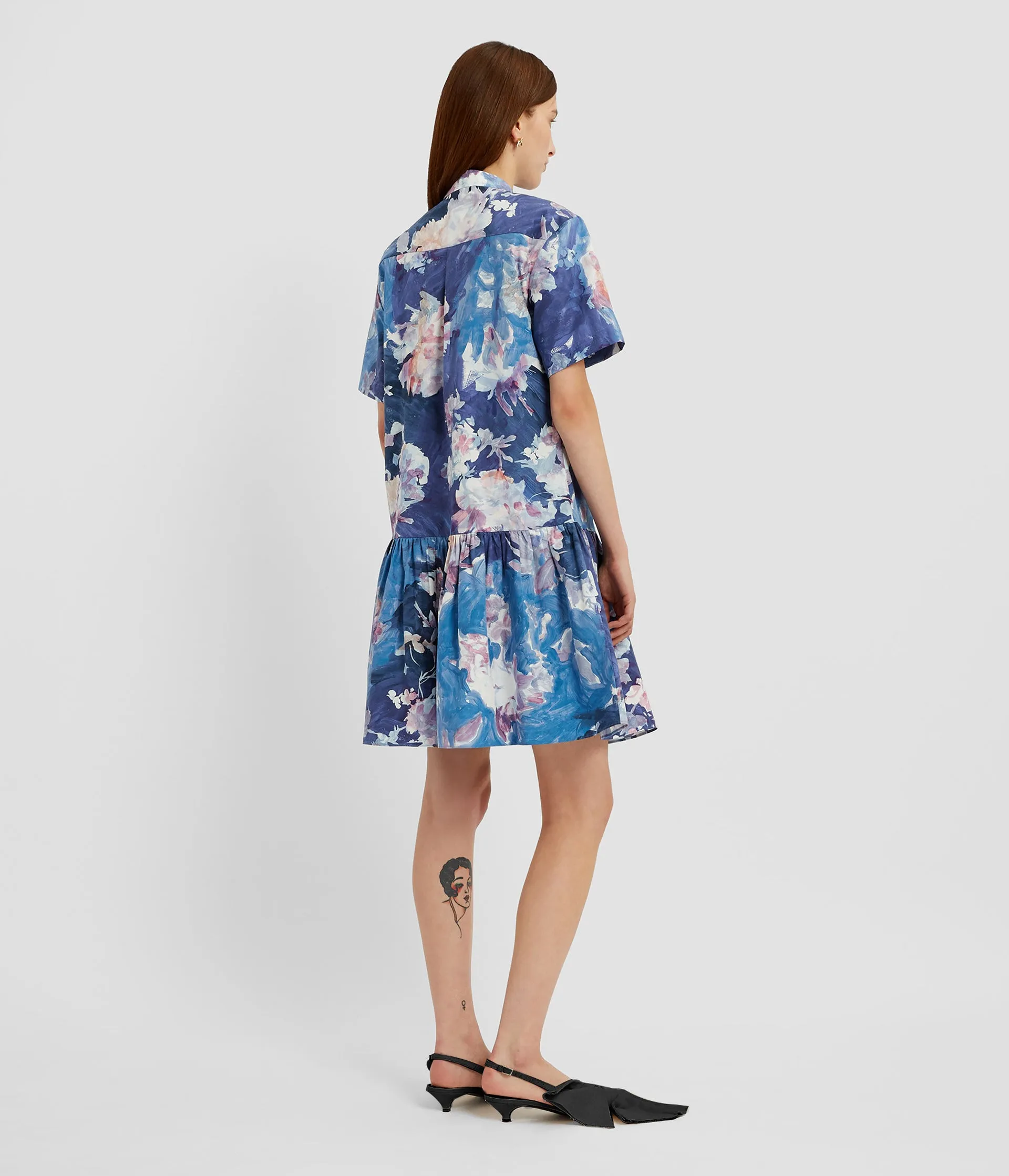 Floral Print Peplum Mini Dress sold by ERDEM product image thumbnail 3