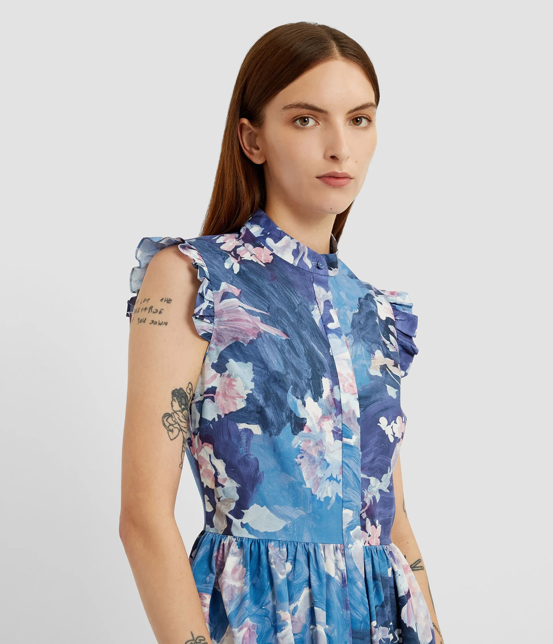Floral Print Flared Midi Dress sold by ERDEM product image thumbnail 4