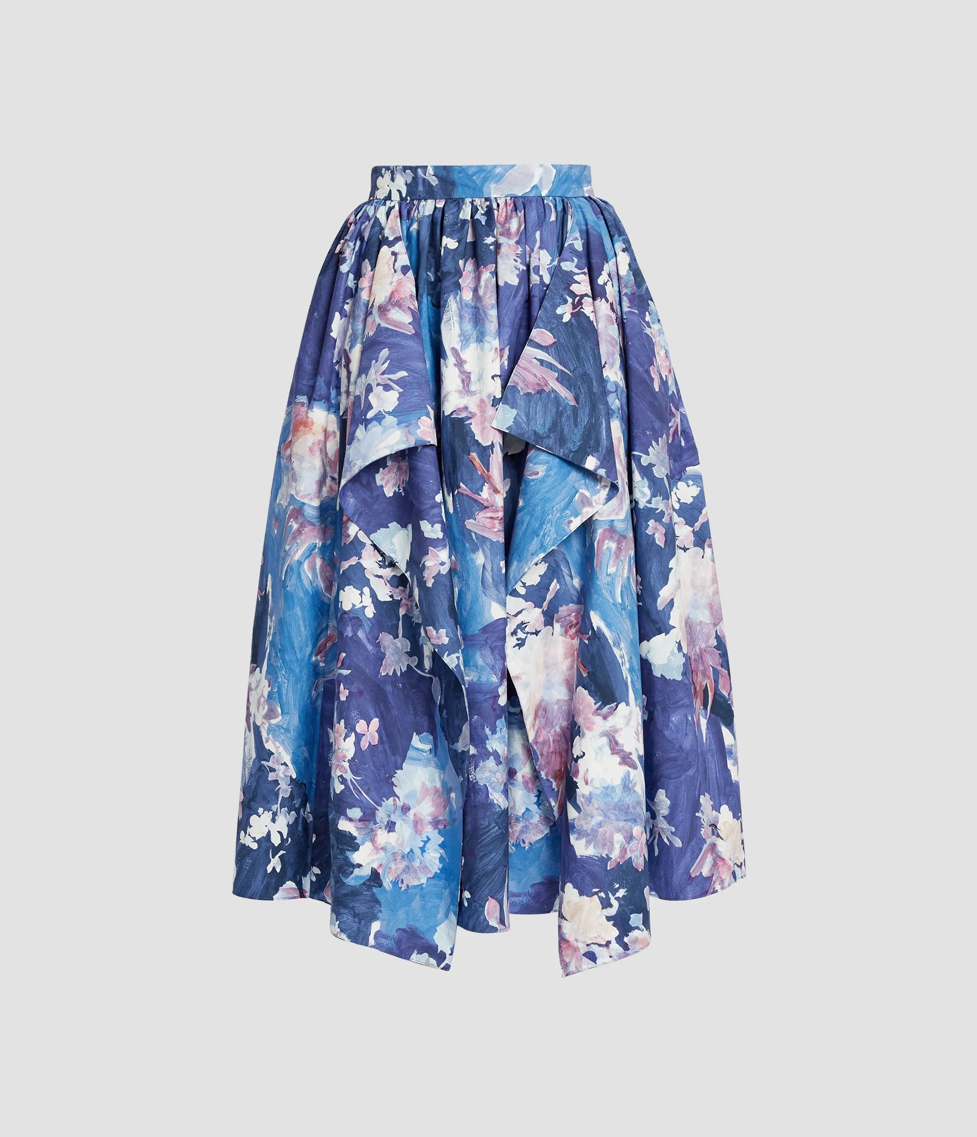 Floral Print Gathered Midi Skirt sold by ERDEM