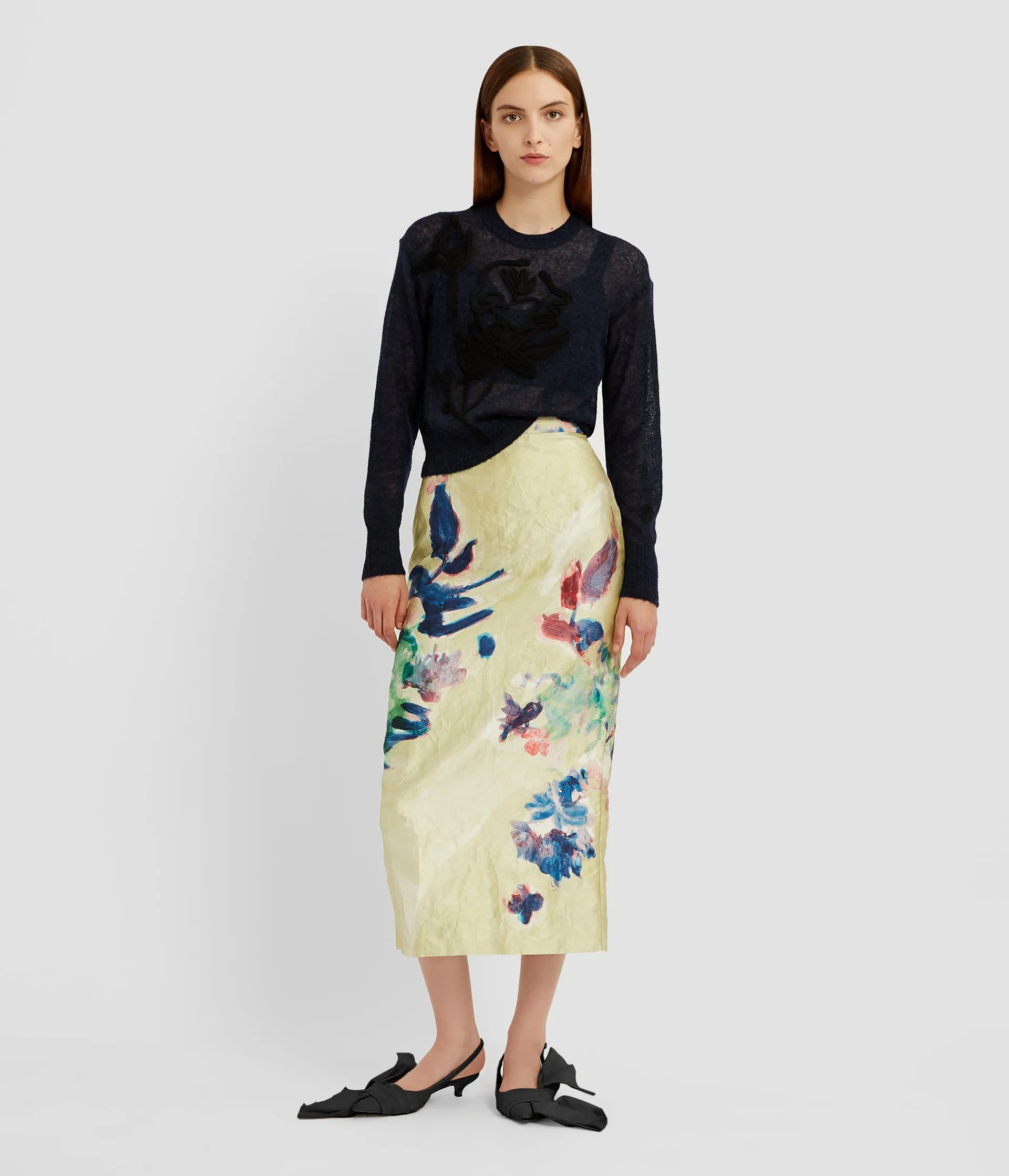 Alpaca and Wool-Blend Crew Neck Jumper sold by ERDEM product image thumbnail 2