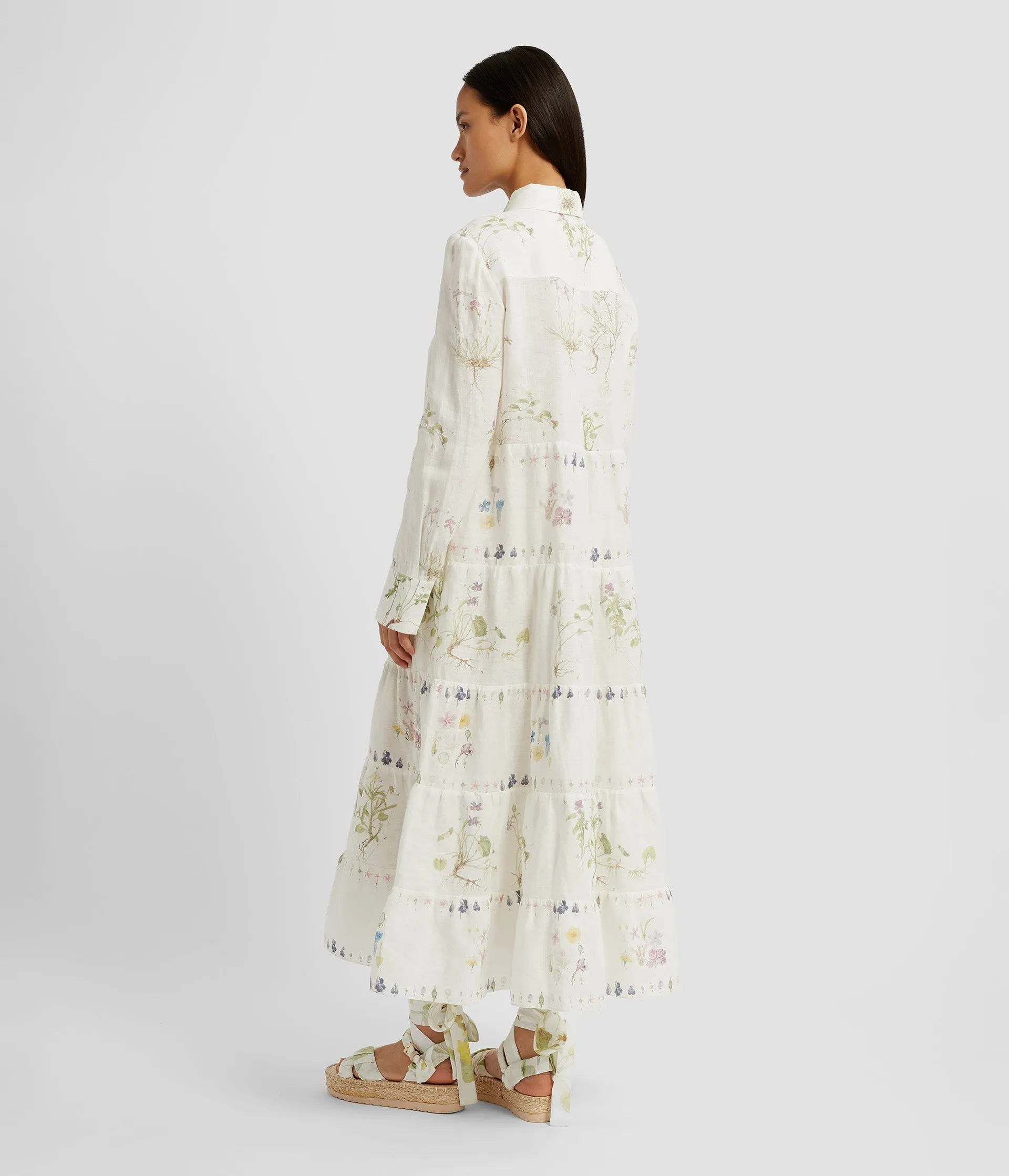 Long Sleeve Midi Shirt Dress sold by ERDEM product image thumbnail 3
