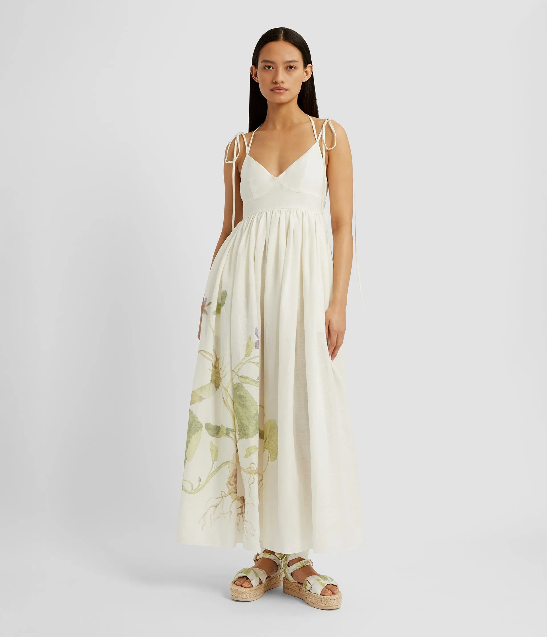 Strappy Fit And Flare Dress sold by ERDEM product image thumbnail 2