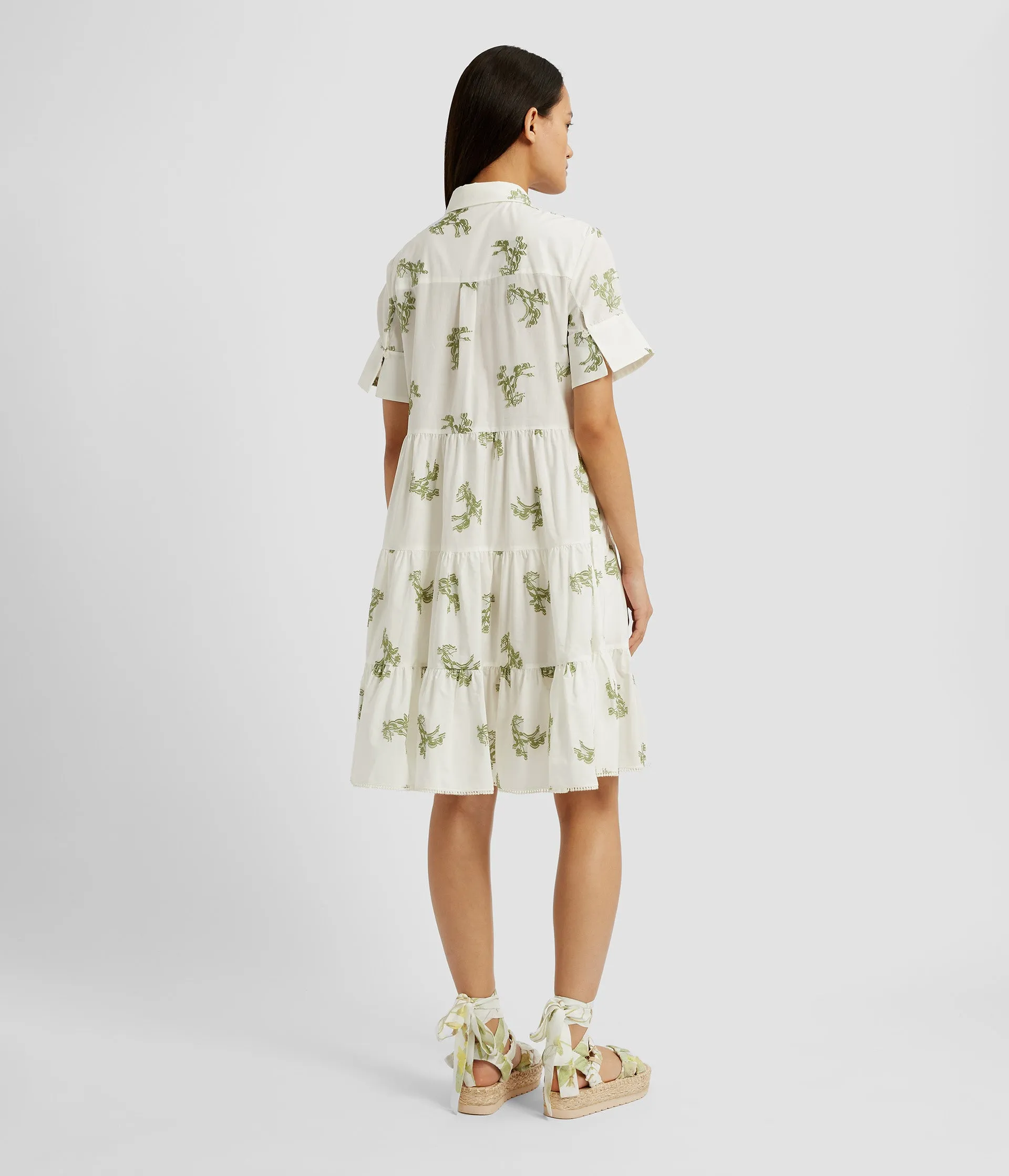 Short Sleeve Mini Shirt Dress sold by ERDEM product image thumbnail 3
