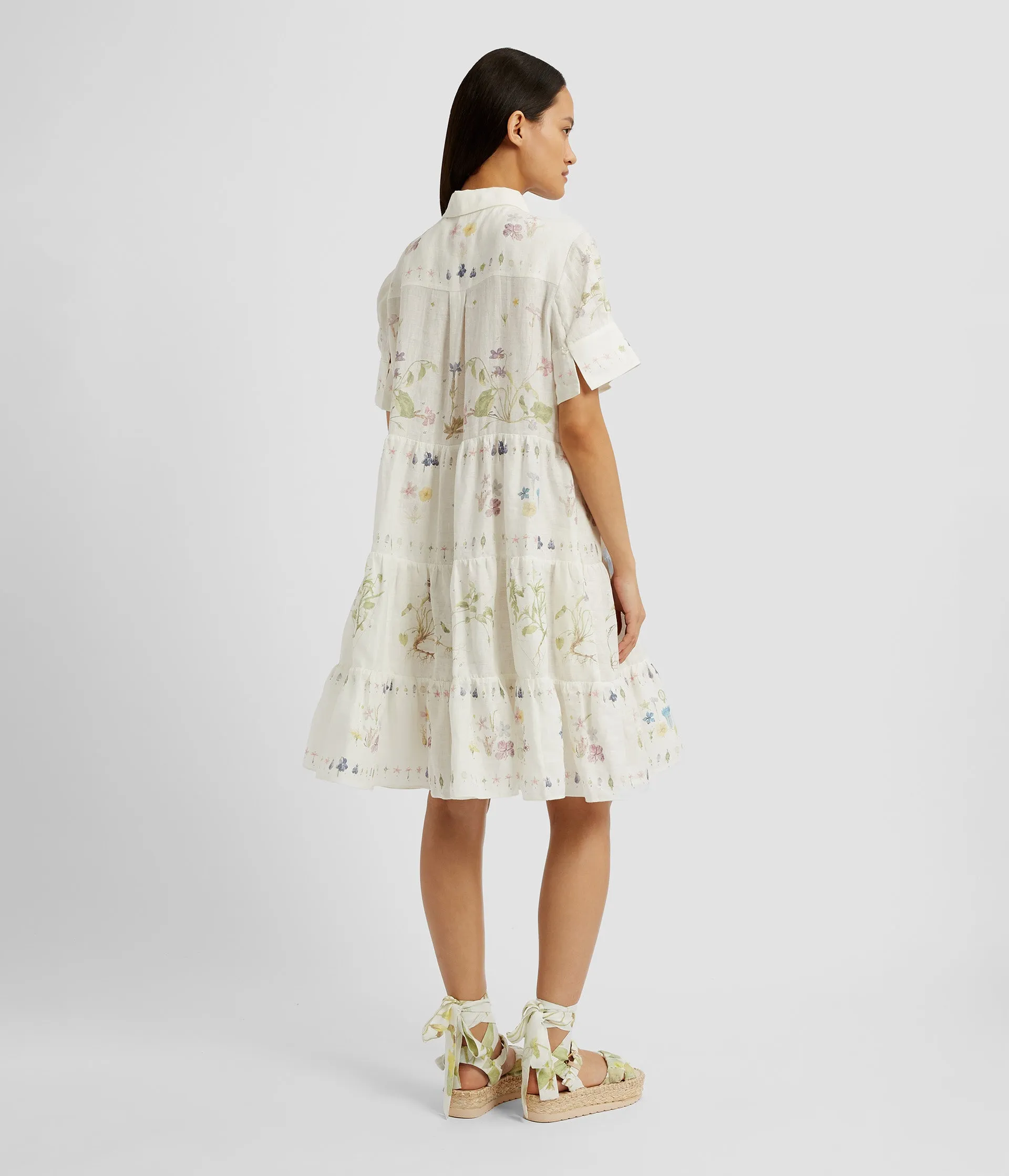 Short Sleeve Mini Shirt Dress sold by ERDEM product image thumbnail 3