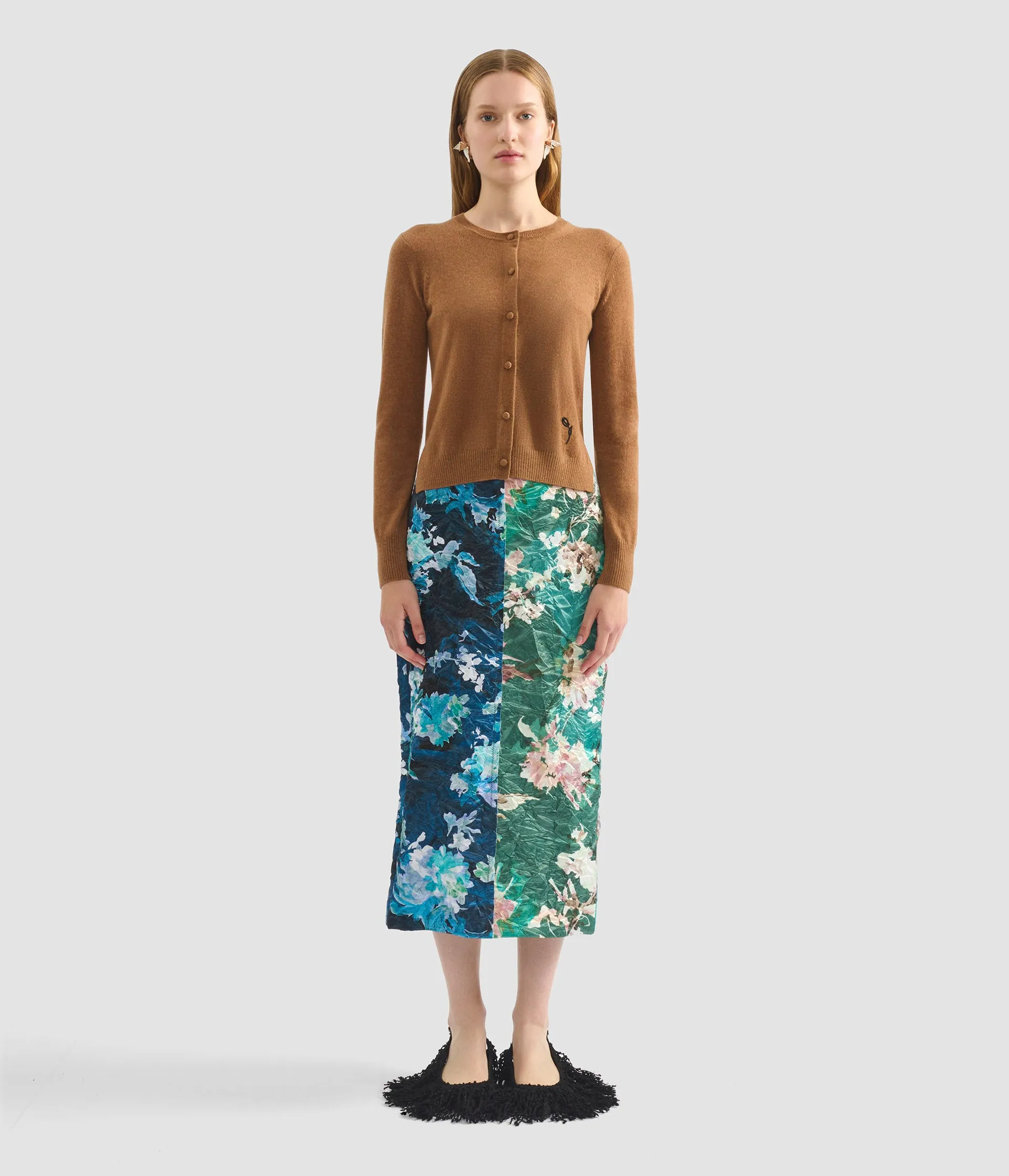 Cashmere Crew Neck Cardigan sold by ERDEM product image thumbnail 4