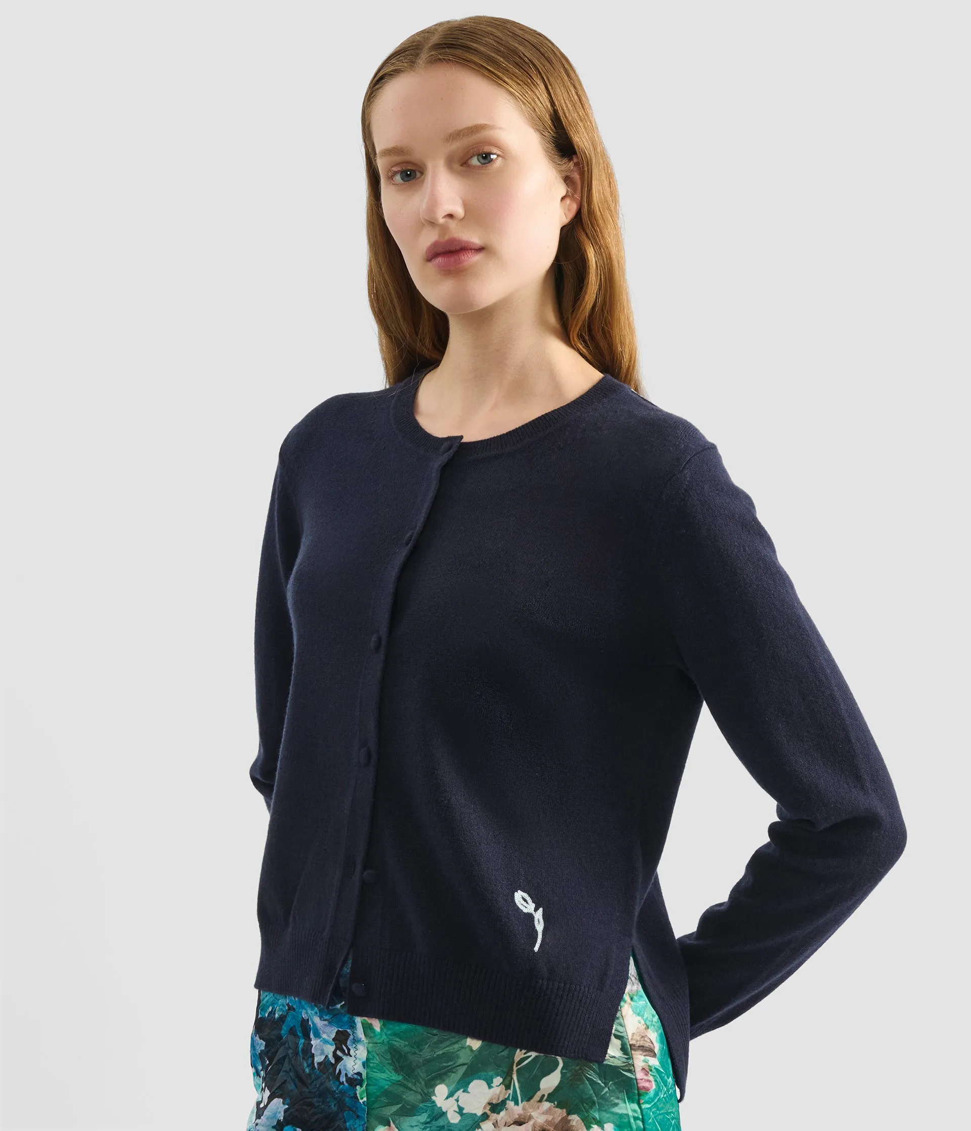 Cashmere Crew Neck Cardigan sold by ERDEM product image thumbnail 4