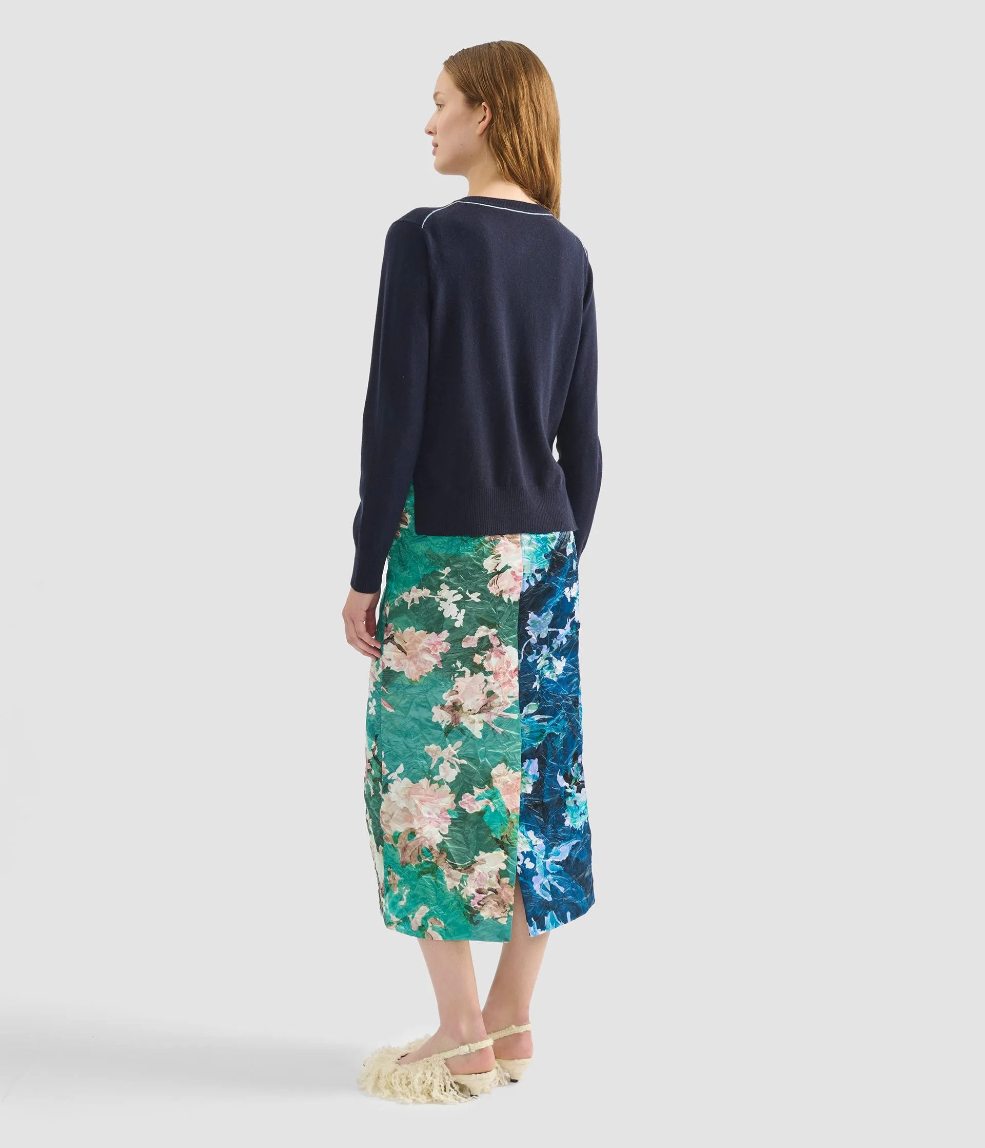 Cashmere Crew Neck Cardigan sold by ERDEM product image thumbnail 3