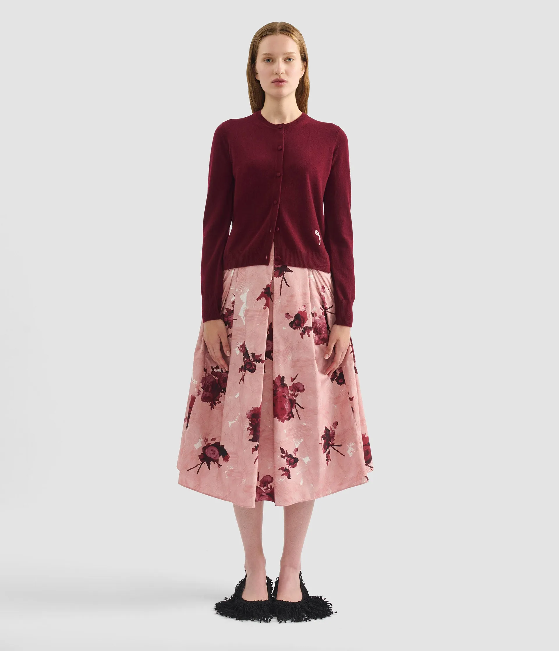 Cashmere Crew Neck Cardigan sold by ERDEM product image thumbnail 4