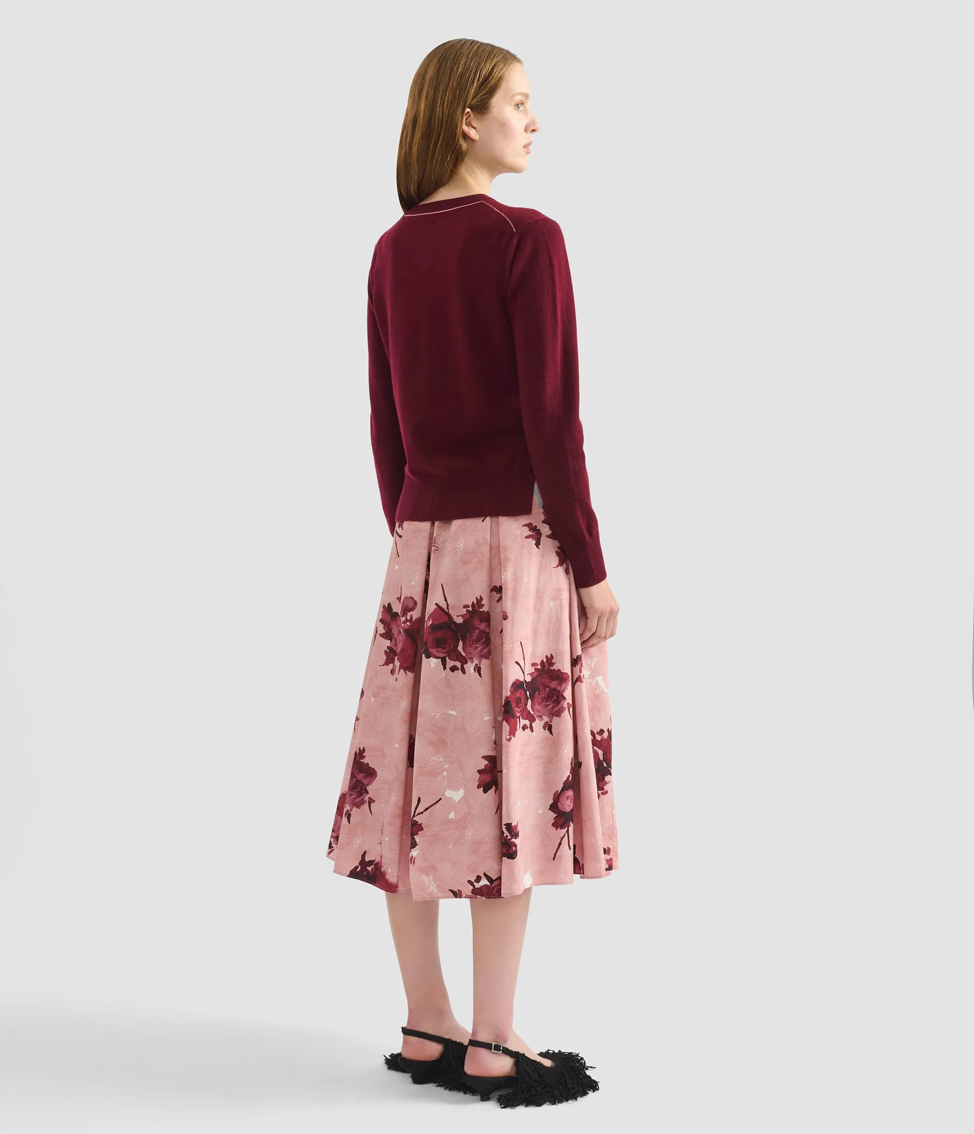 Cashmere Crew Neck Cardigan sold by ERDEM product image thumbnail 3