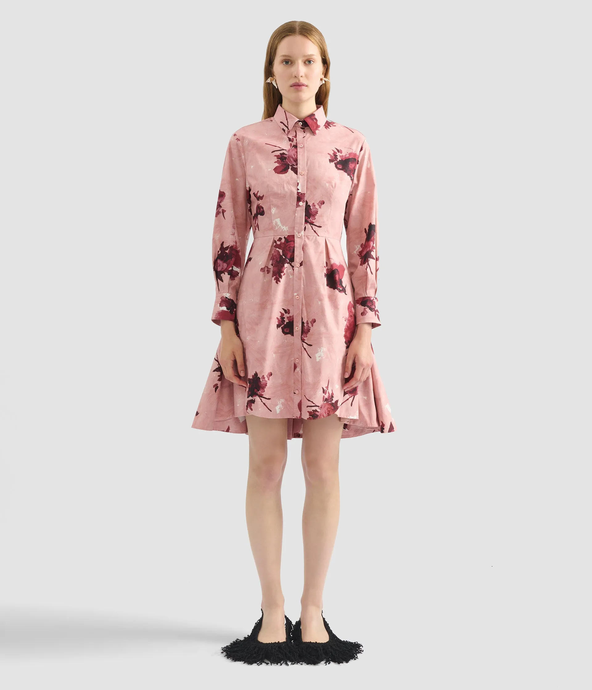 Floral Print Flared Mini Dress sold by ERDEM product image thumbnail 4