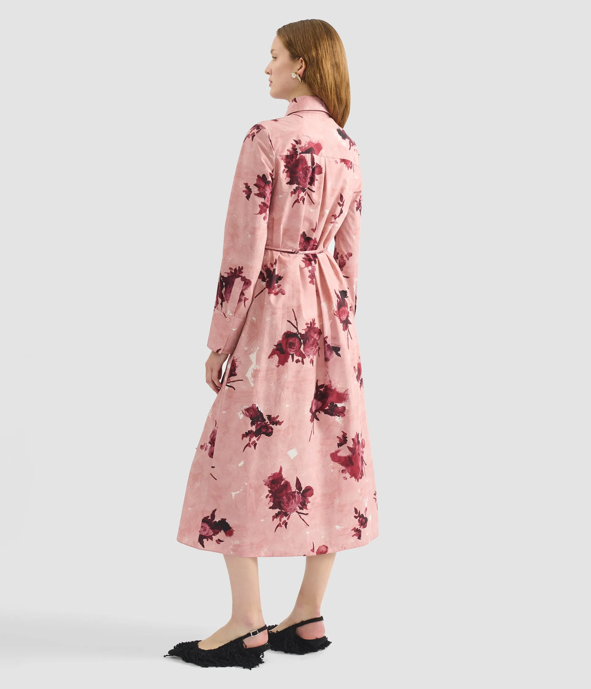 Floral Print Long Sleeve Shirt Dress sold by ERDEM product image thumbnail 3