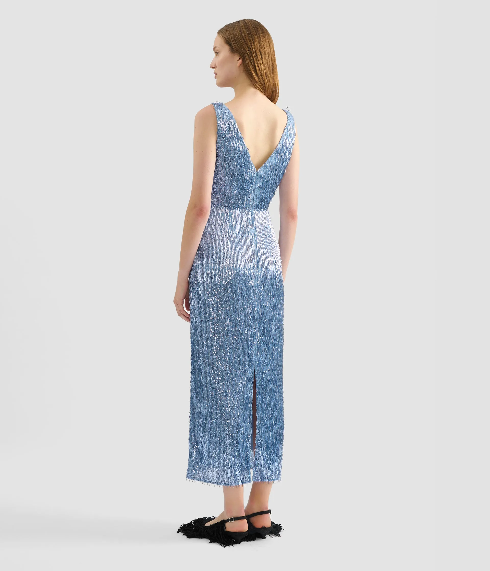 Bugle Sequin Midi Dress sold by ERDEM product image thumbnail 3