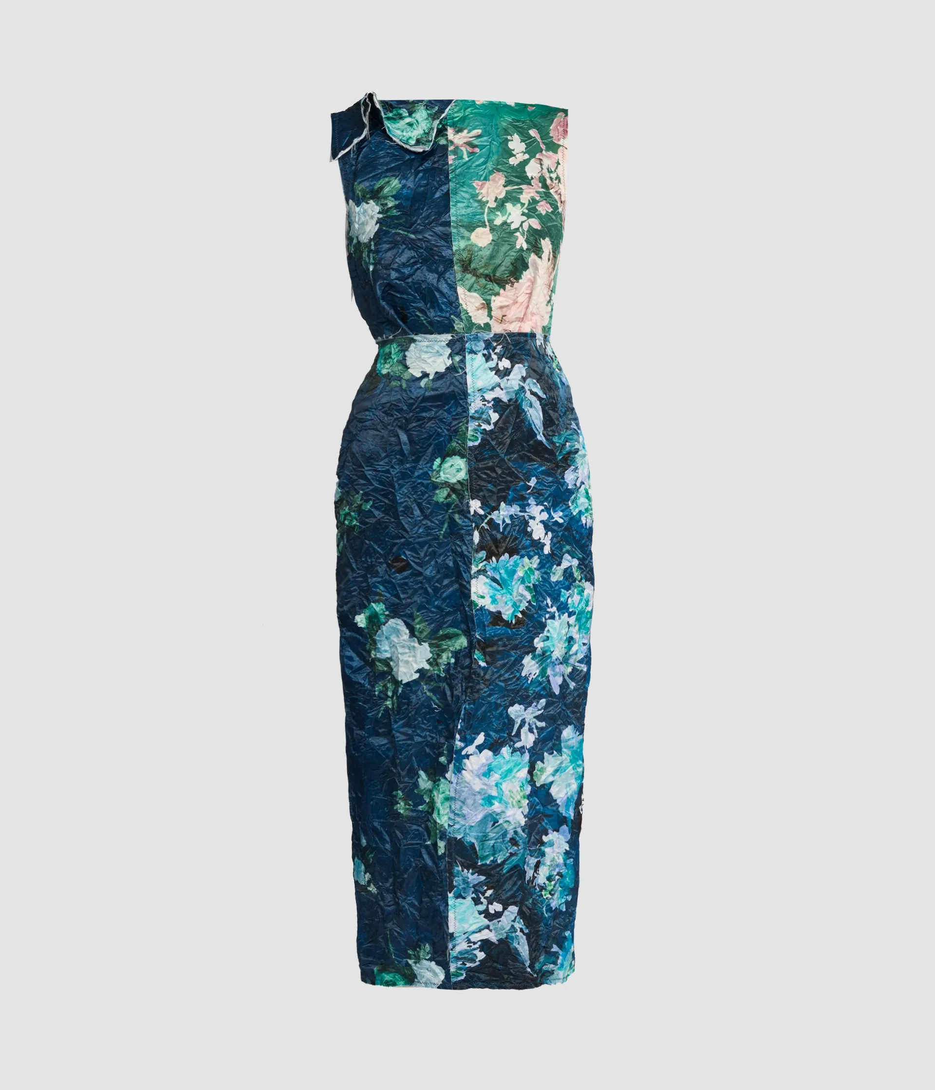 Floral Print Textured Satin Midi Dress sold by ERDEM