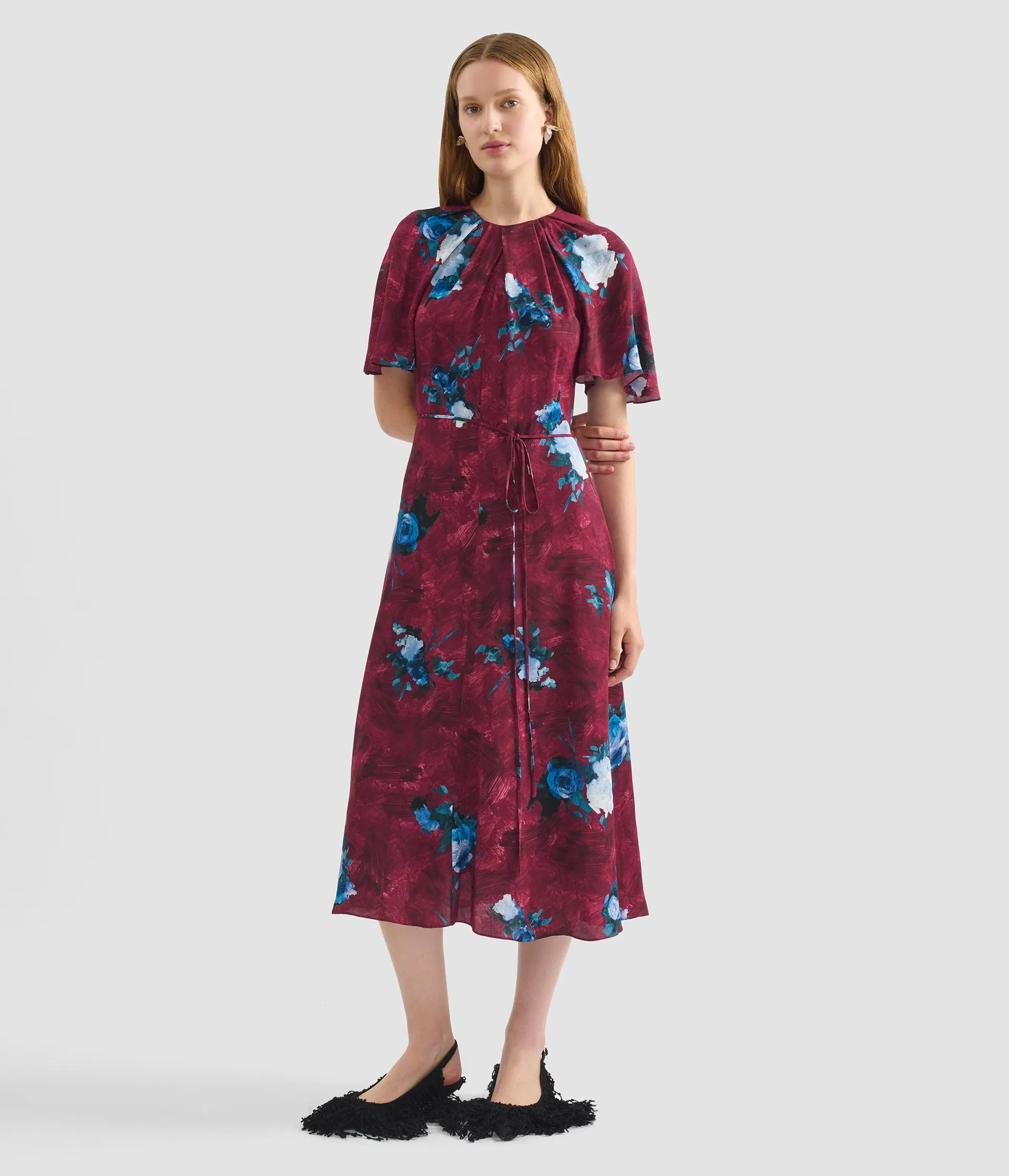Floral Print Tie-Waist Midi Dress sold by ERDEM product image thumbnail 2
