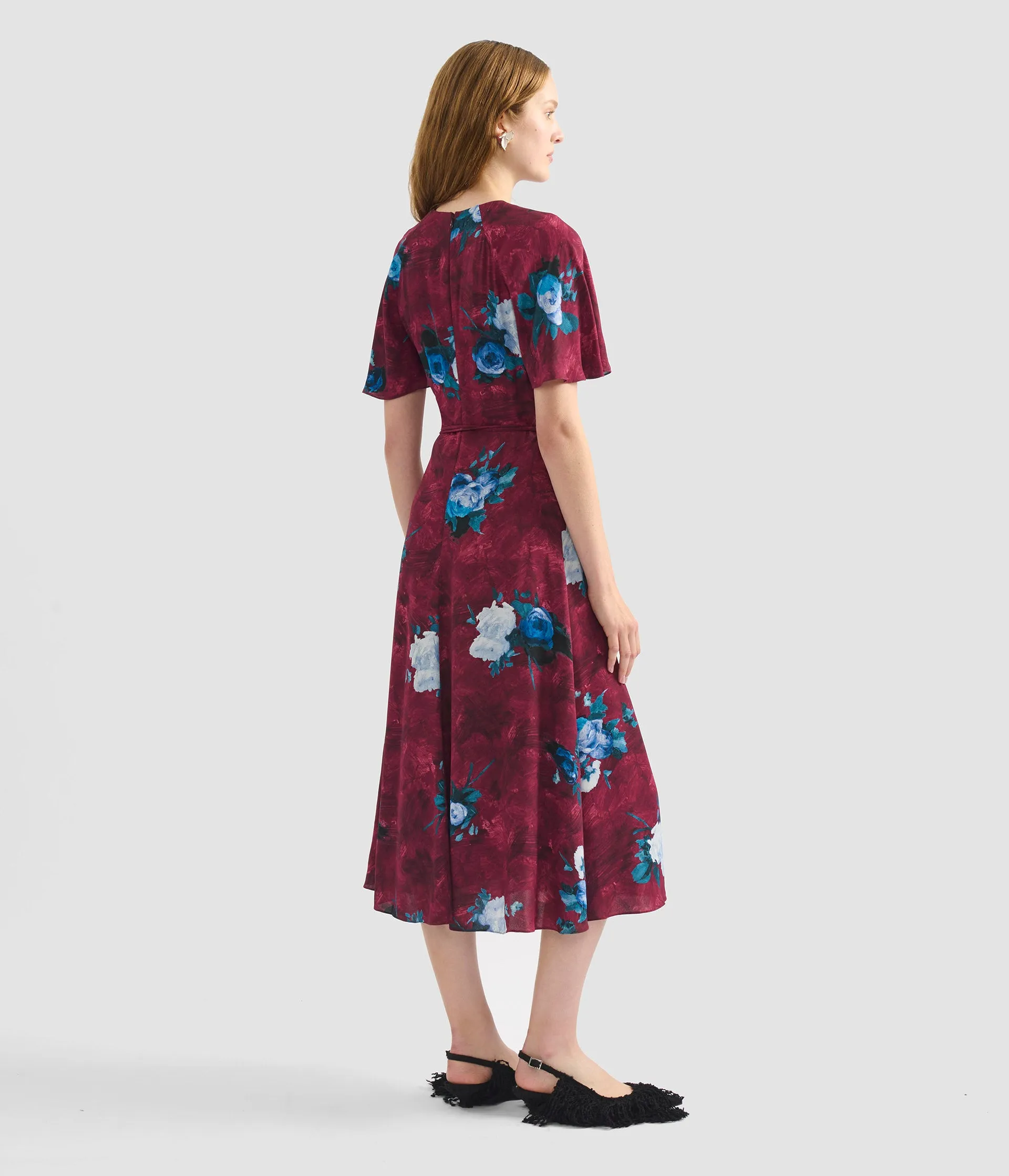 Floral Print Tie-Waist Midi Dress sold by ERDEM product image thumbnail 3