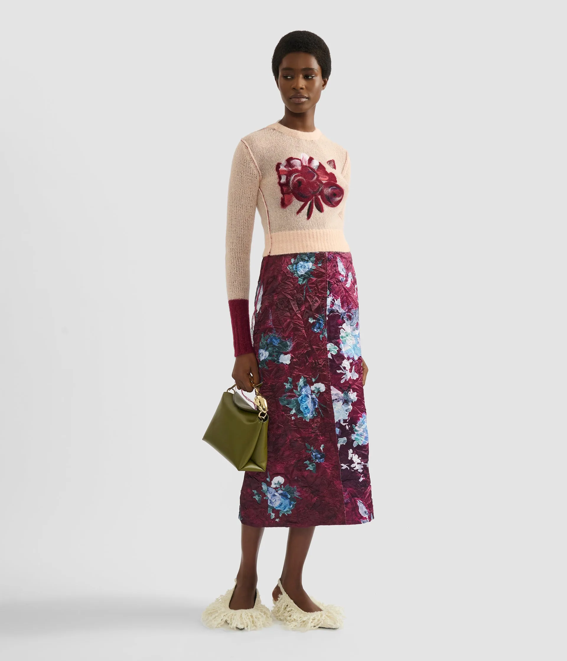 Floral Detail Open Stitch Cropped Jumper sold by ERDEM product image thumbnail 2