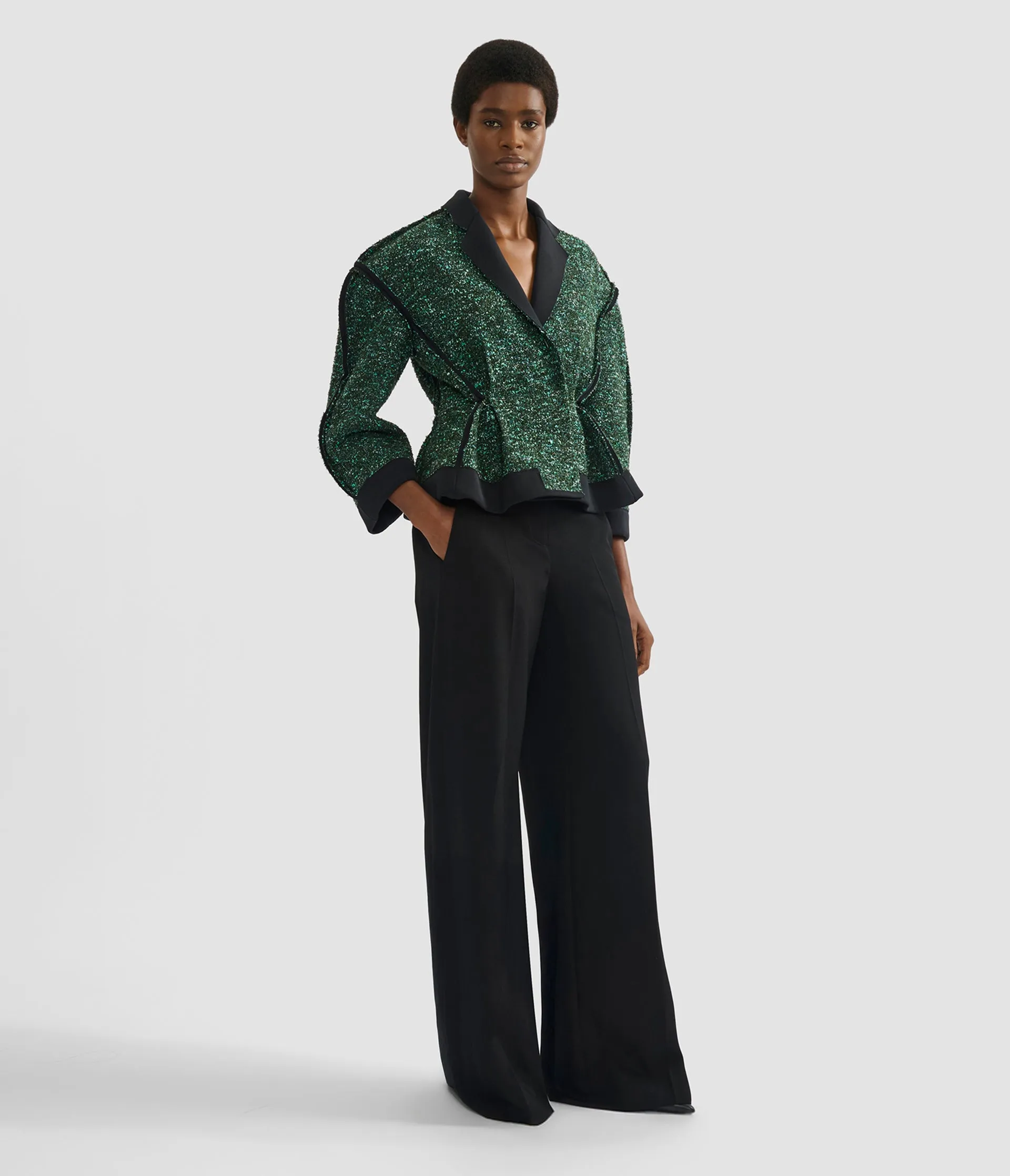 Tweed Fitted Jacket sold by ERDEM product image thumbnail 2