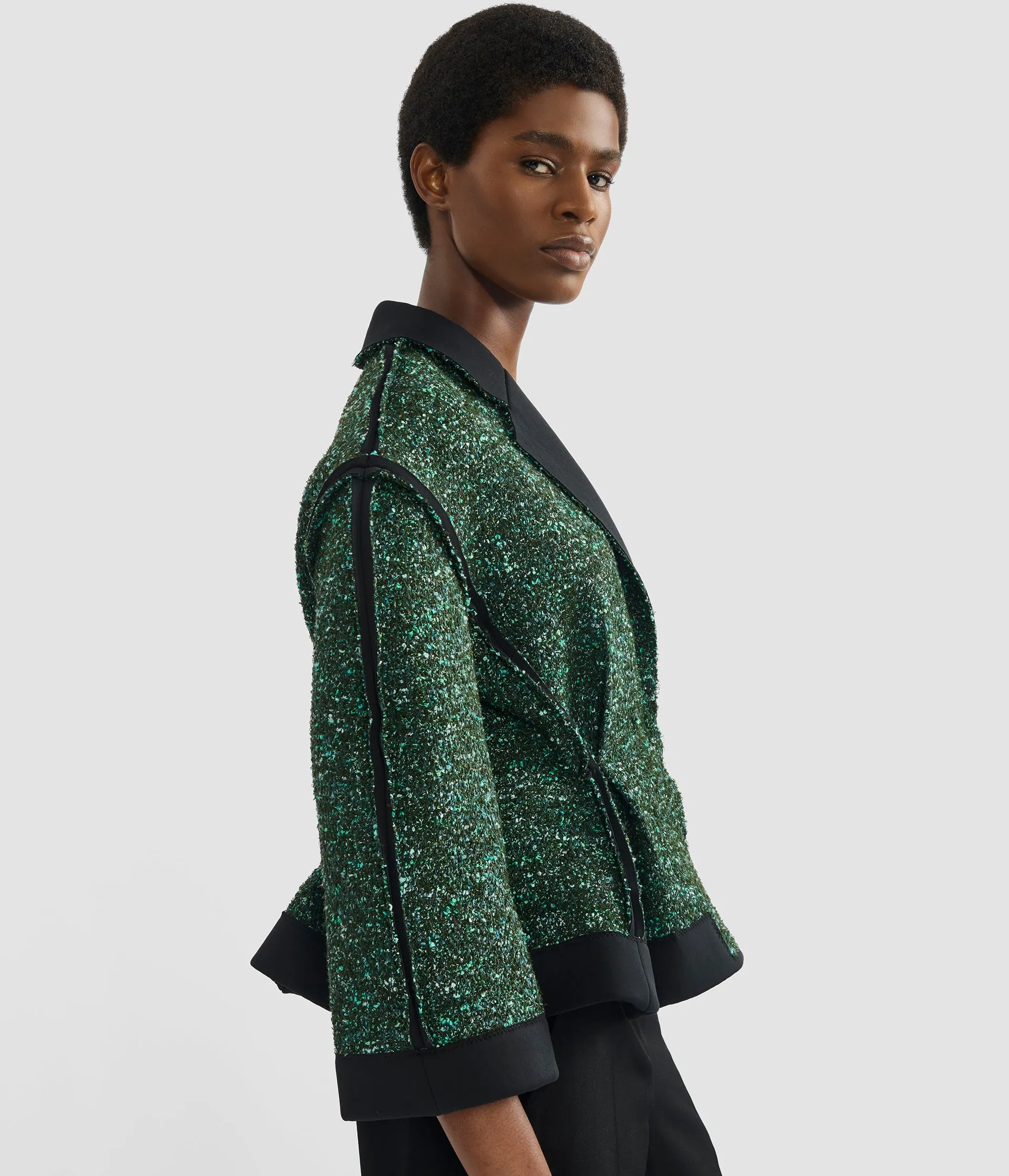 Tweed Fitted Jacket sold by ERDEM product image thumbnail 5