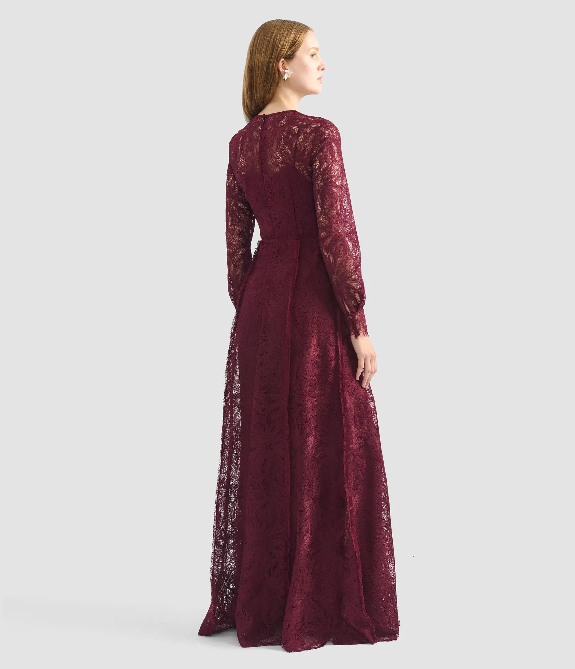 Thread Lace Long Sleeve Gown sold by ERDEM product image thumbnail 3