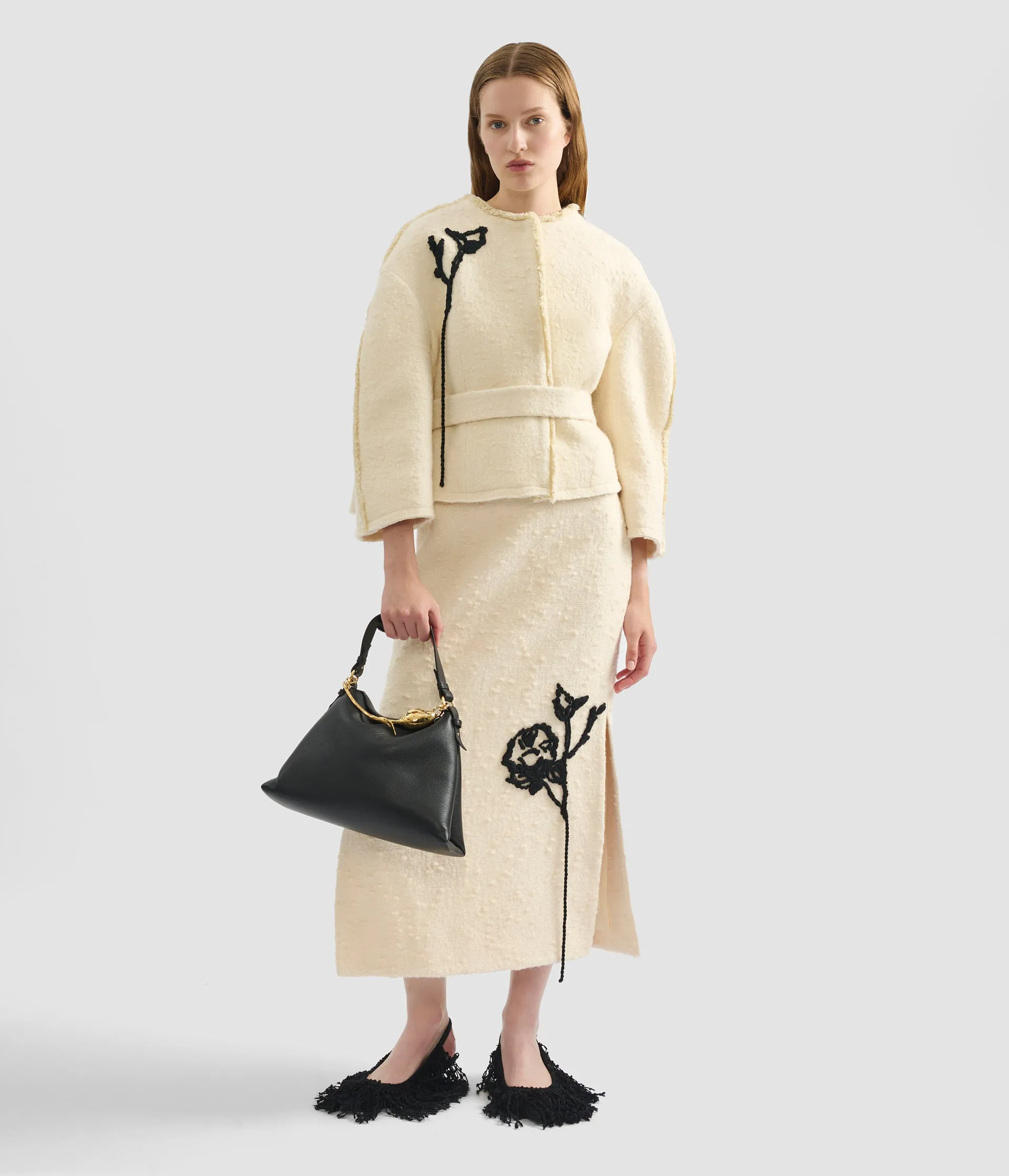 Embroidered Bouclé Pencil Skirt sold by ERDEM product image thumbnail 2