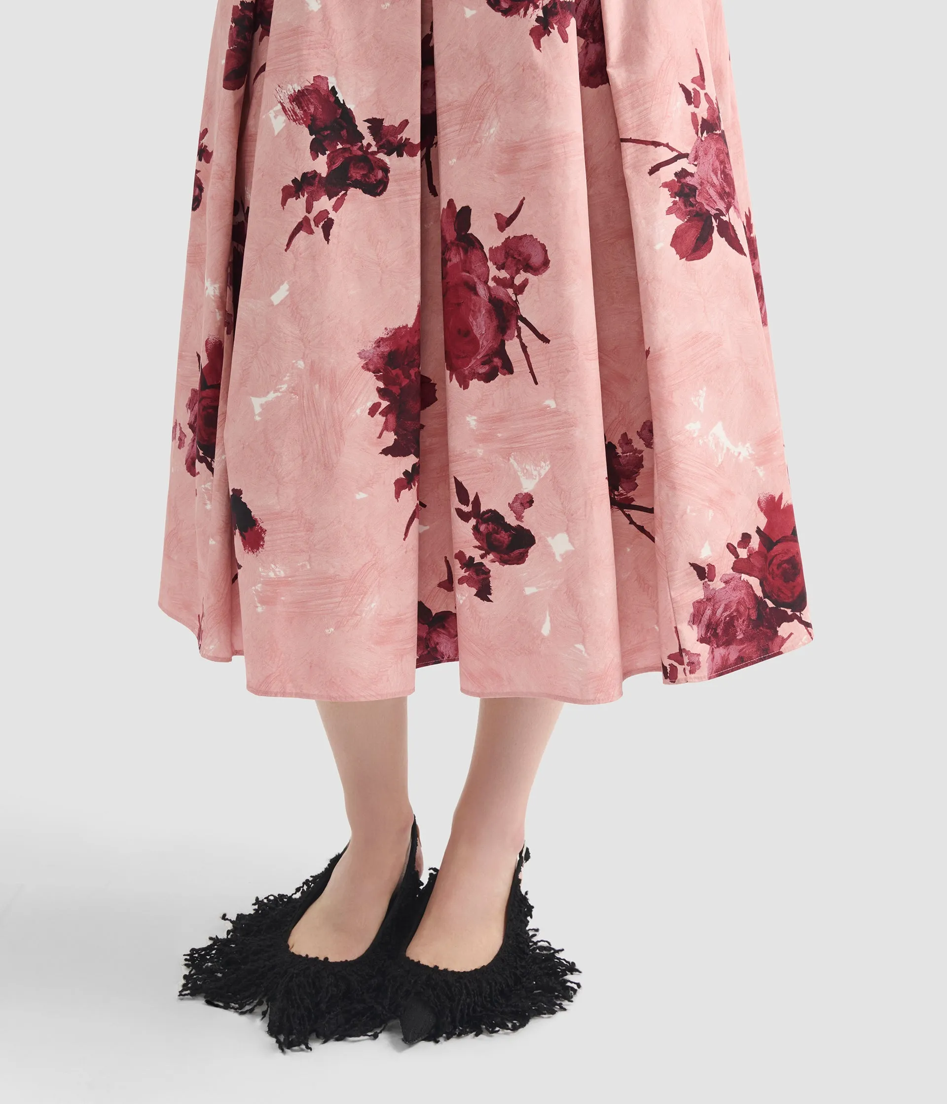 Floral Print Pleated Midi Skirt sold by ERDEM product image thumbnail 5