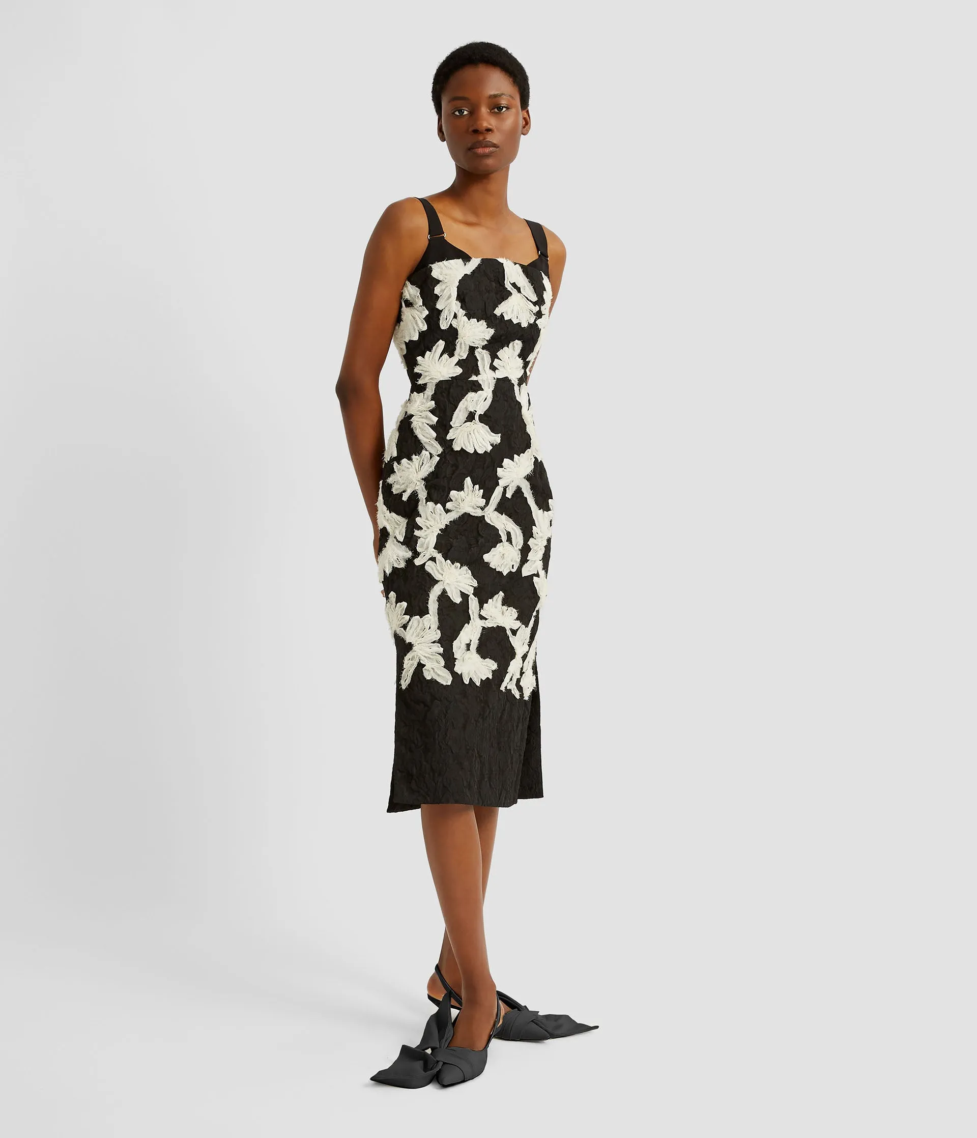 Embroidered Jacquard Midi Dress sold by ERDEM product image thumbnail 2