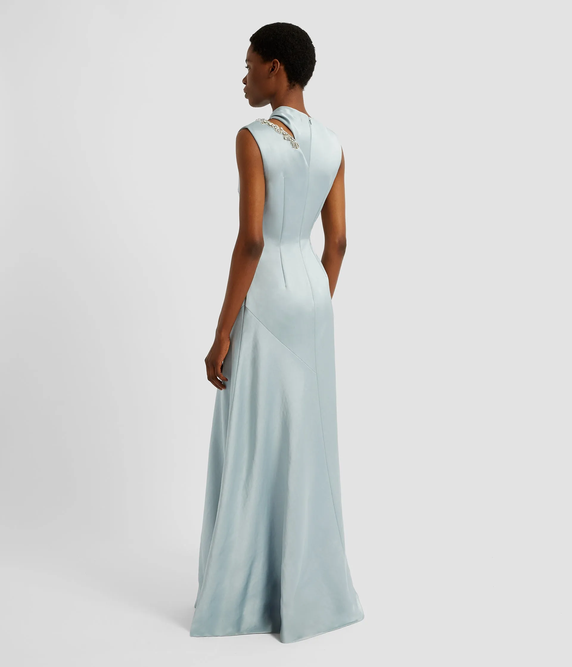 Embellished Satin Sleeveless Gown sold by ERDEM product image thumbnail 4