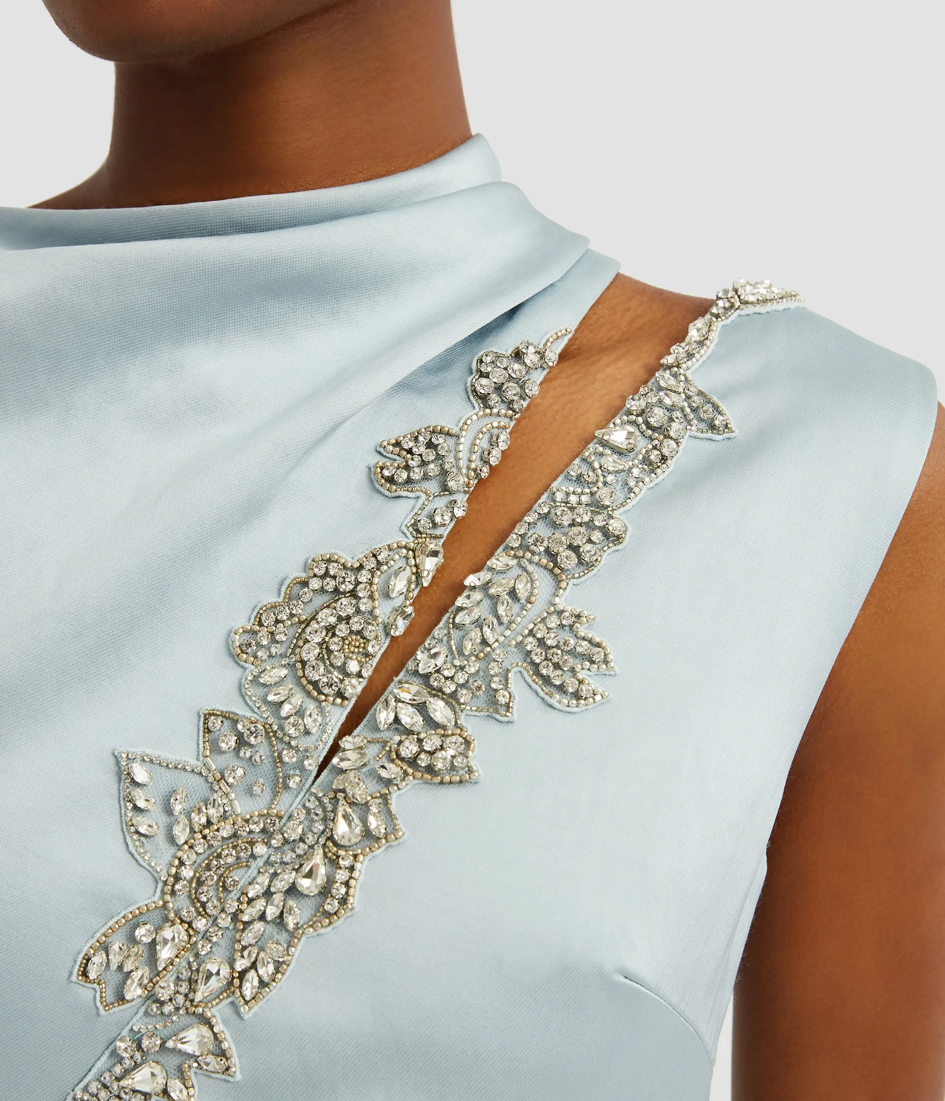 Embellished Satin Sleeveless Gown sold by ERDEM product image thumbnail 5