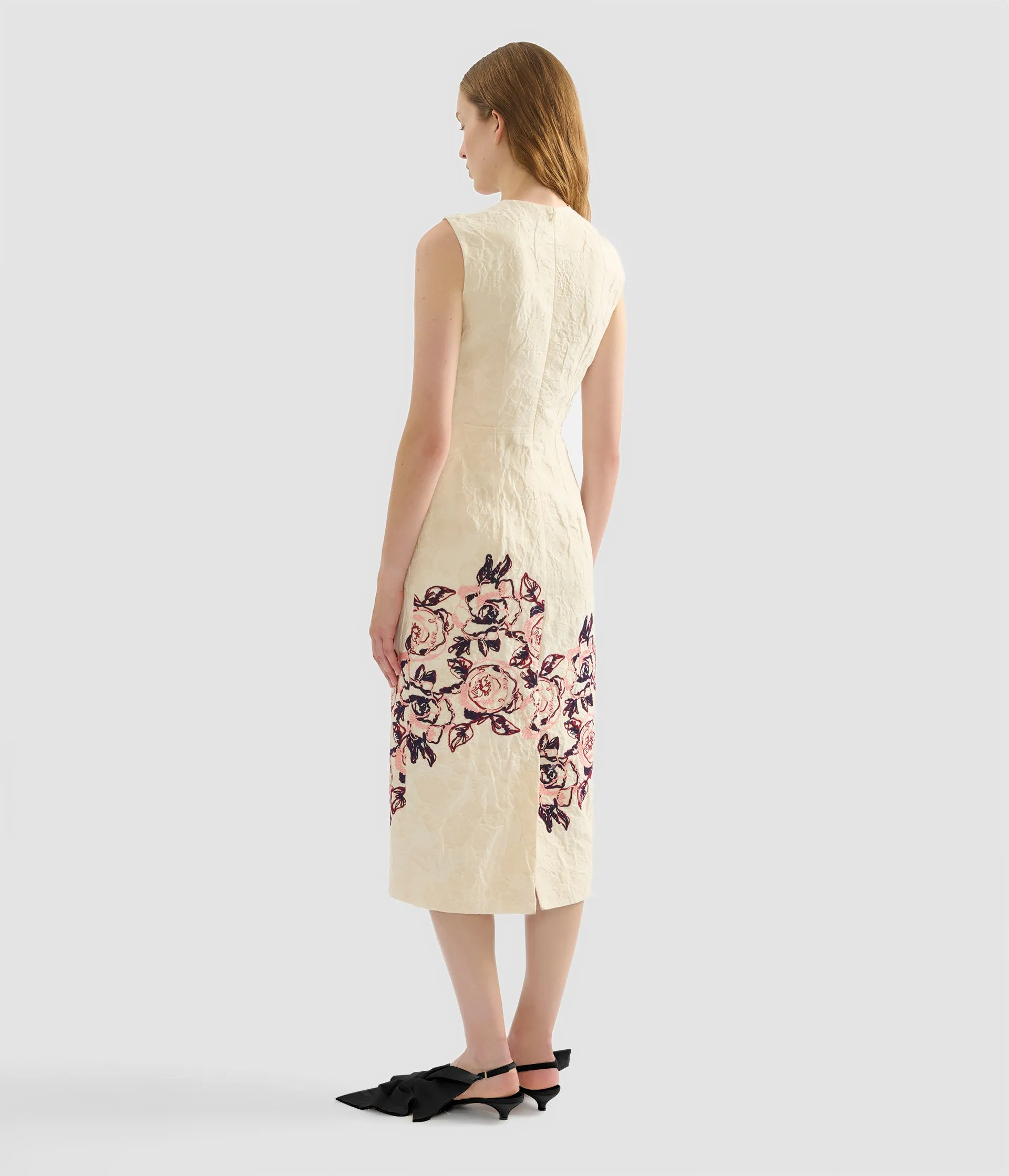 Embroidered Jacquard Midi Dress sold by ERDEM product image thumbnail 3