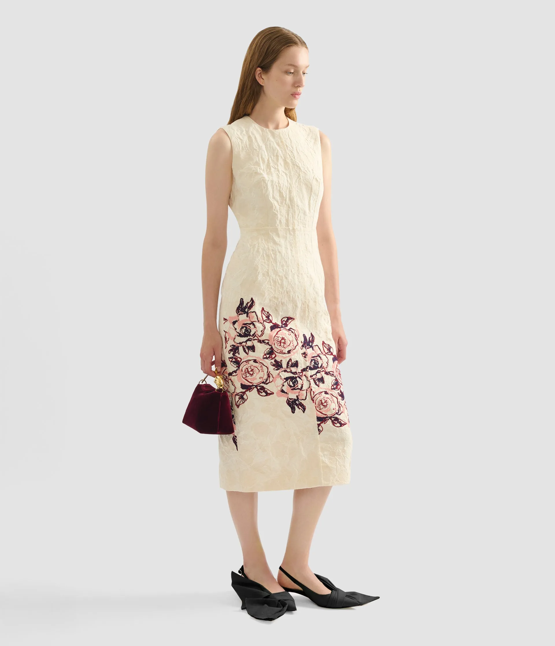 Embroidered Jacquard Midi Dress sold by ERDEM product image thumbnail 2