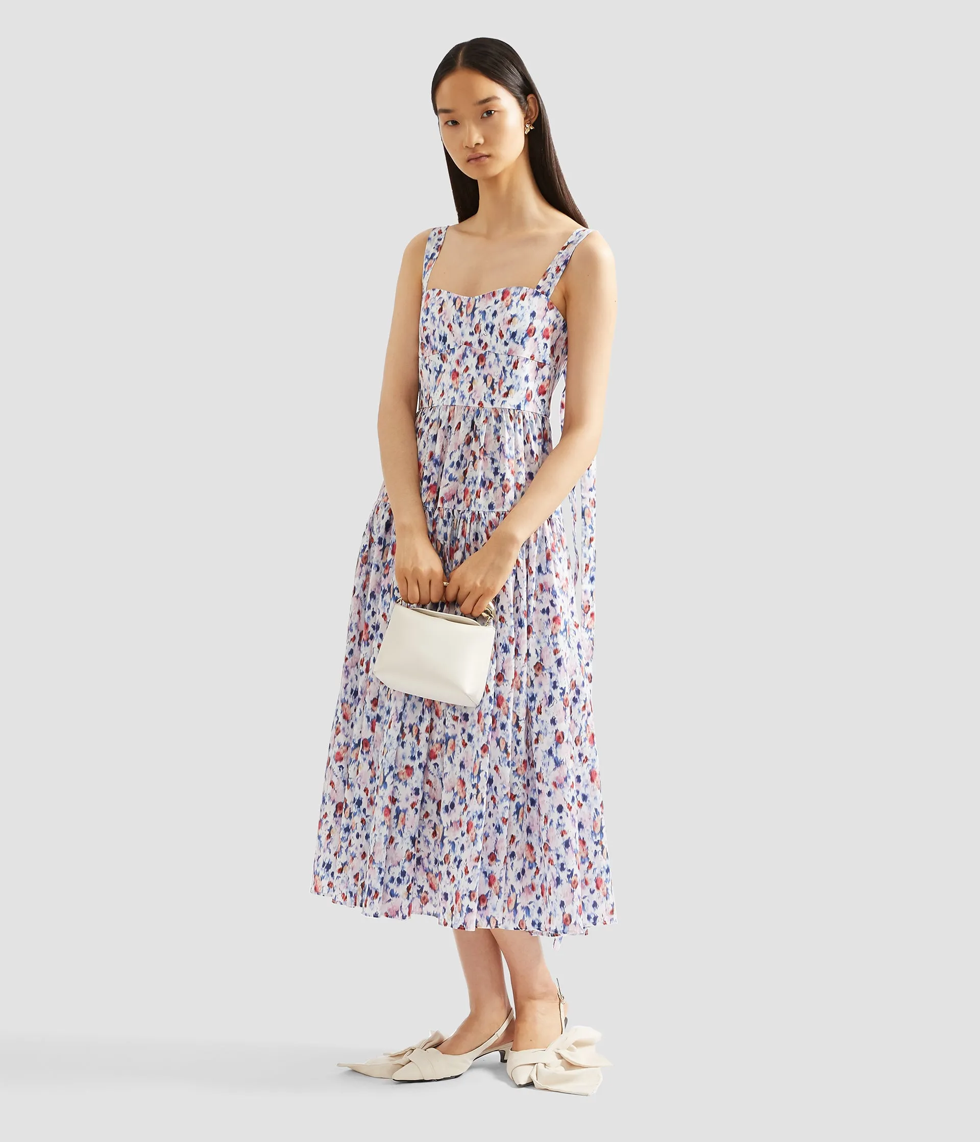 Floral Print Shoulder Strap Midi Dress sold by ERDEM product image thumbnail 2