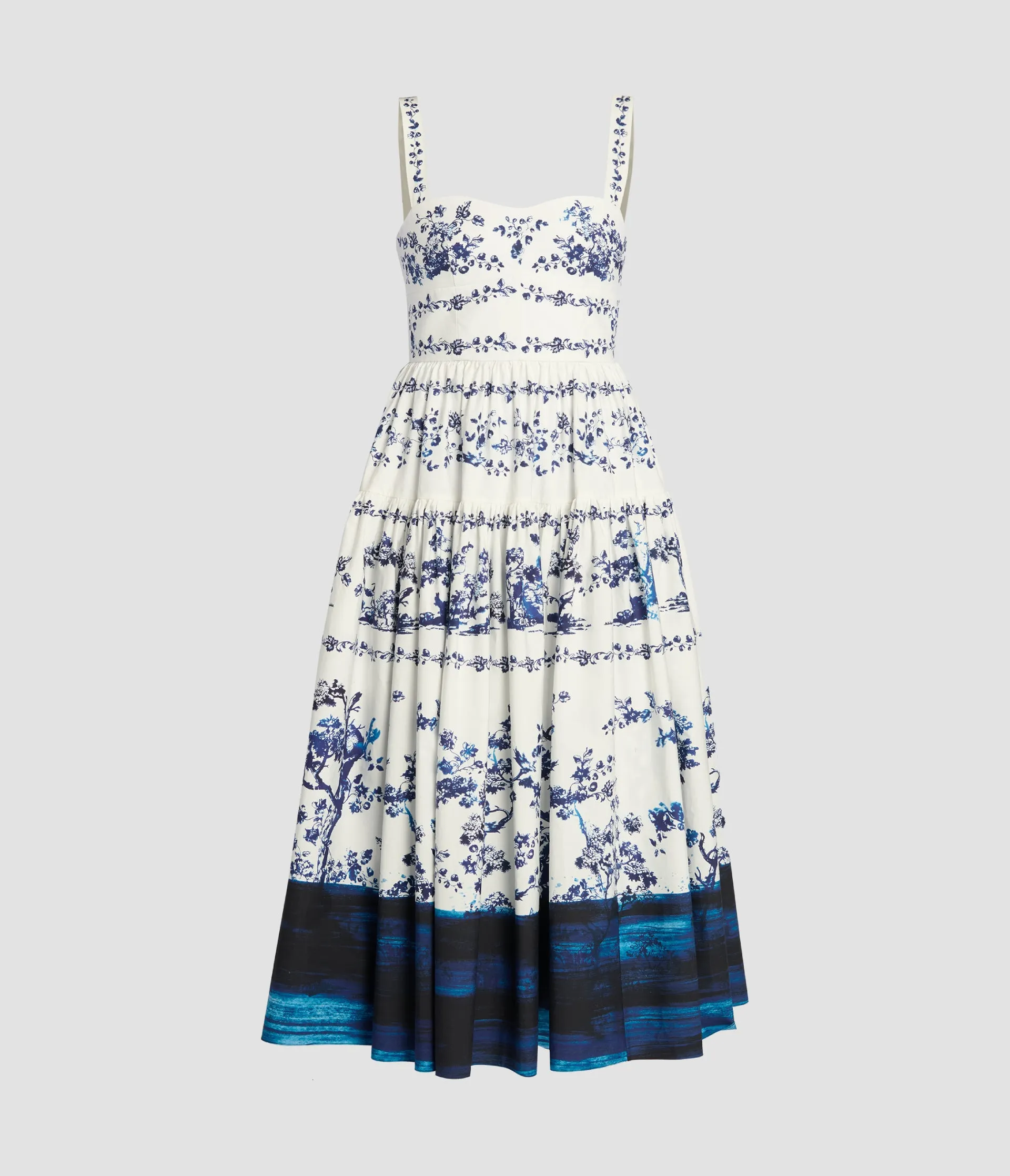 Printed Shoulder Strap Midi Dress sold by ERDEM