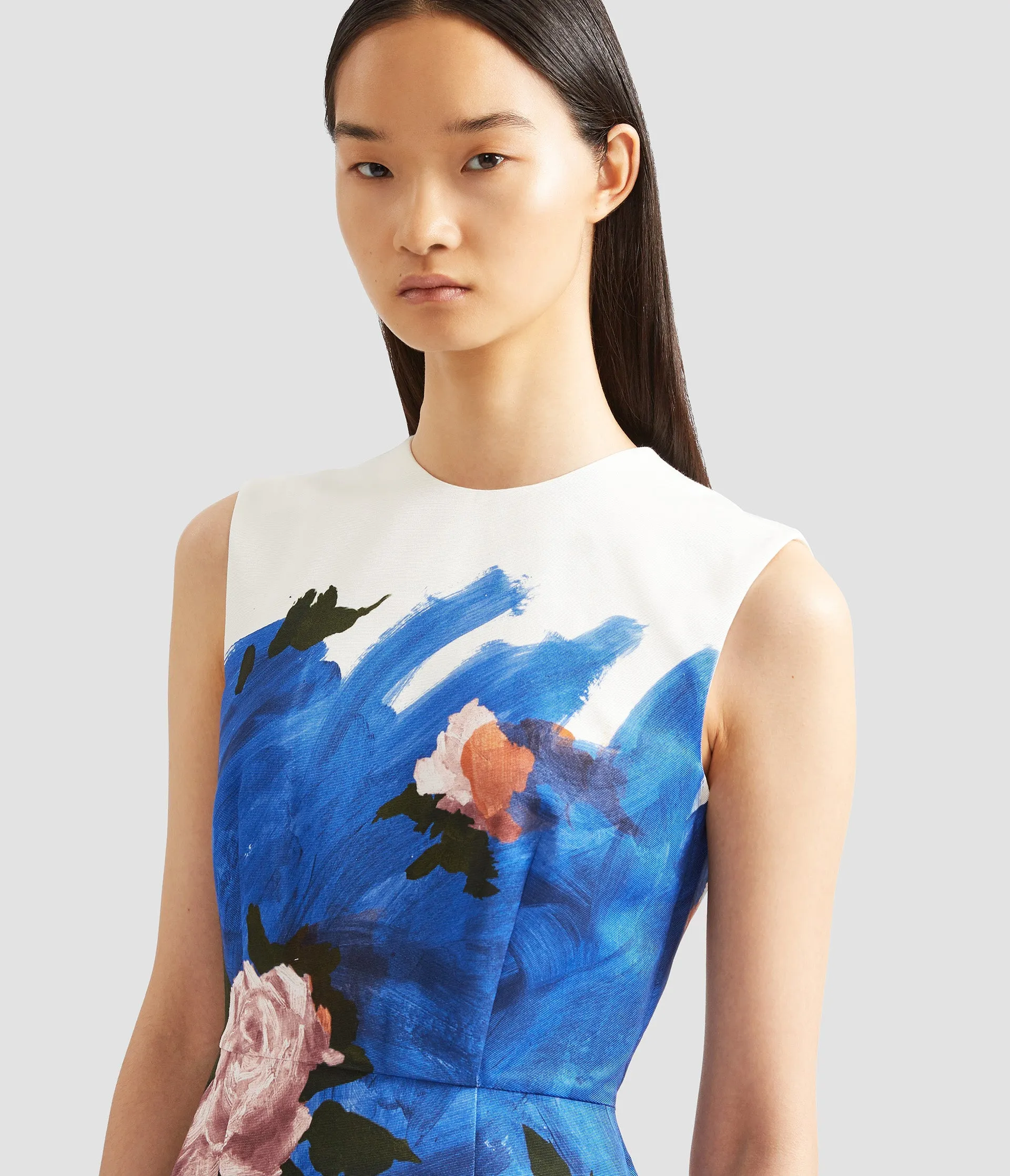 Floral Print Cotton Faille Midi Dress sold by ERDEM product image thumbnail 5