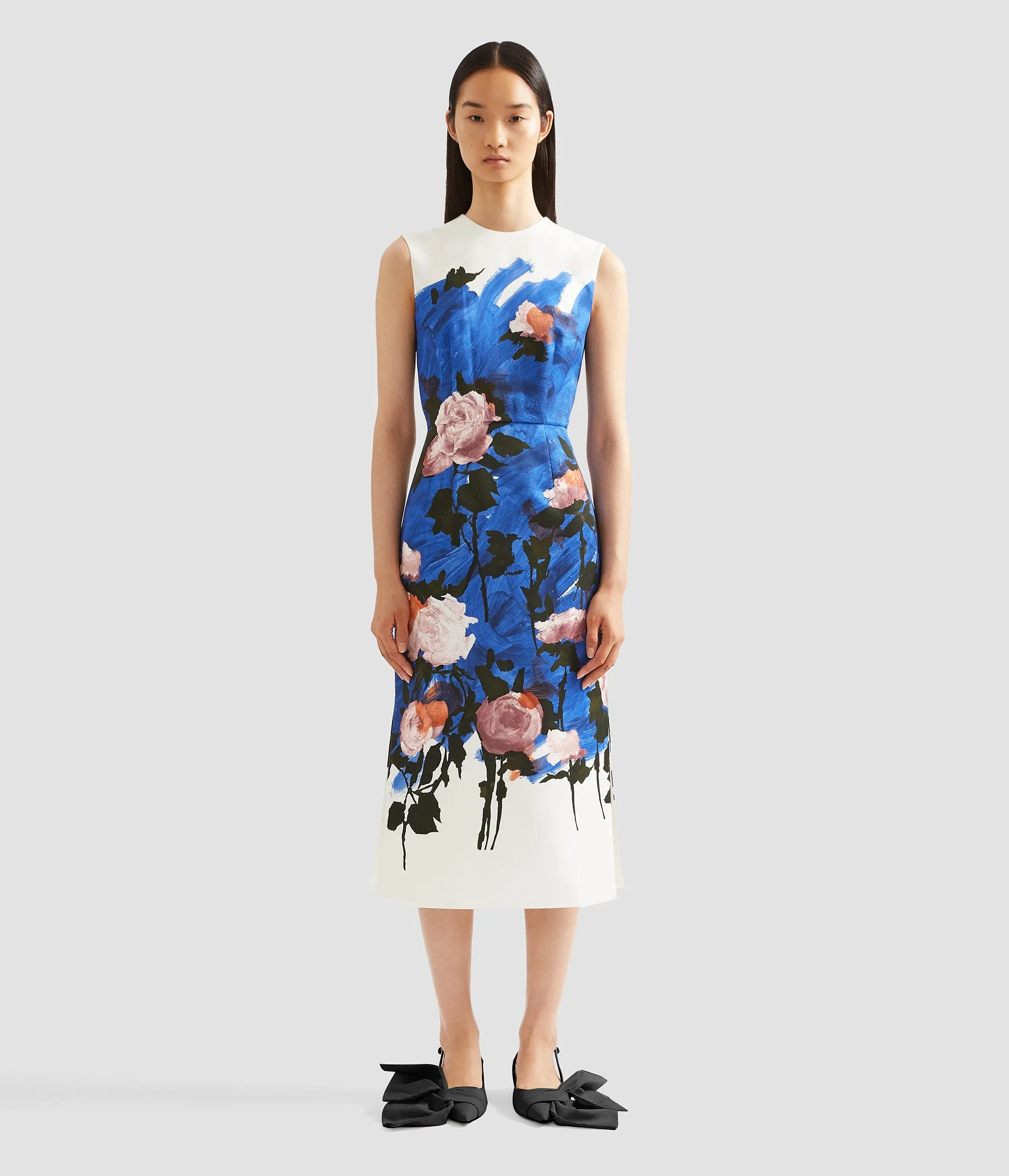 Floral Print Cotton Faille Midi Dress sold by ERDEM product image thumbnail 4