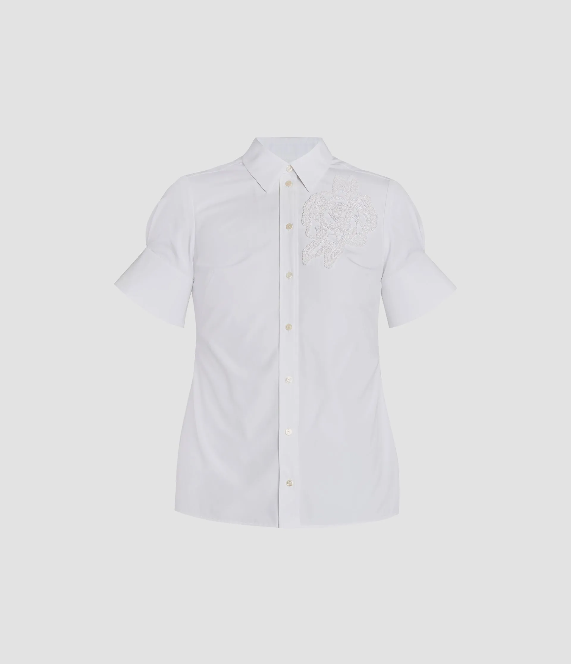 Floral Appliqué Short Sleeve Shirt sold by ERDEM