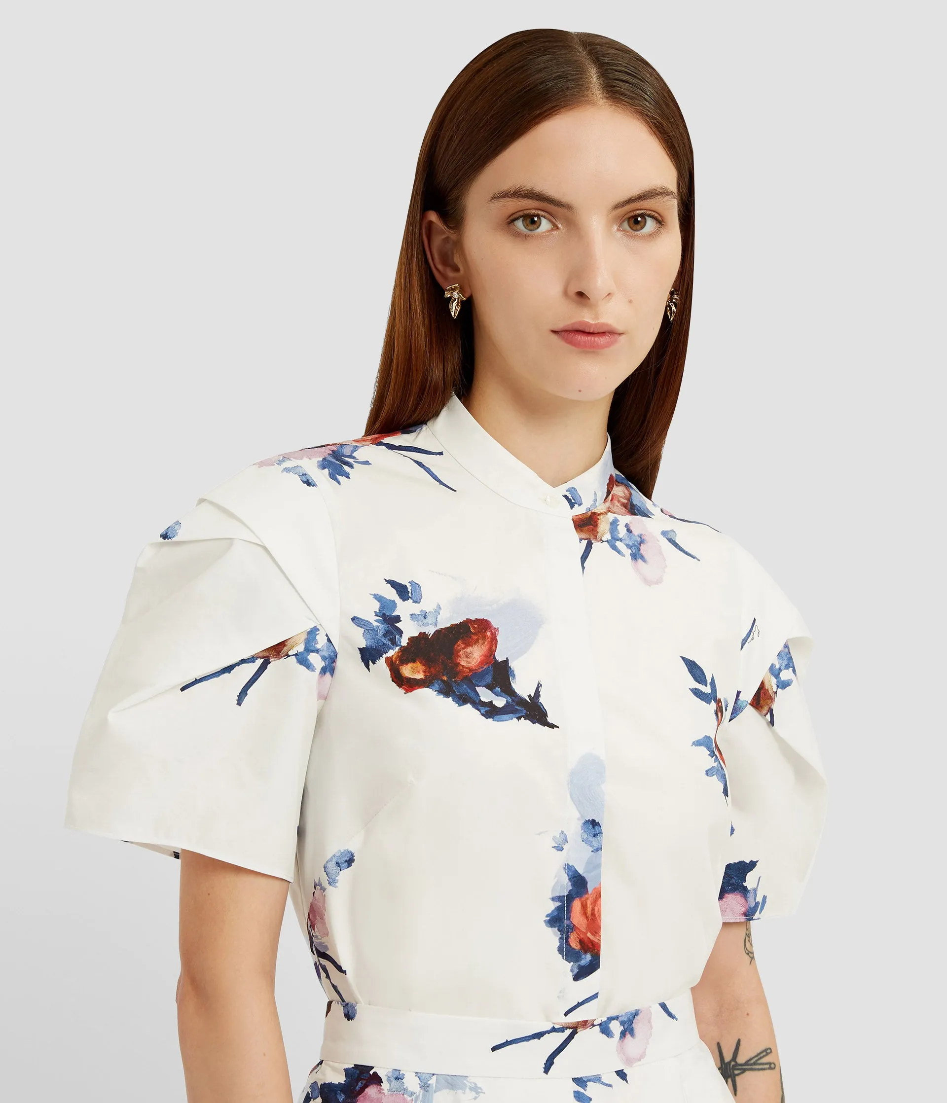 Floral Print Short Sleeve Shirt sold by ERDEM product image thumbnail 4